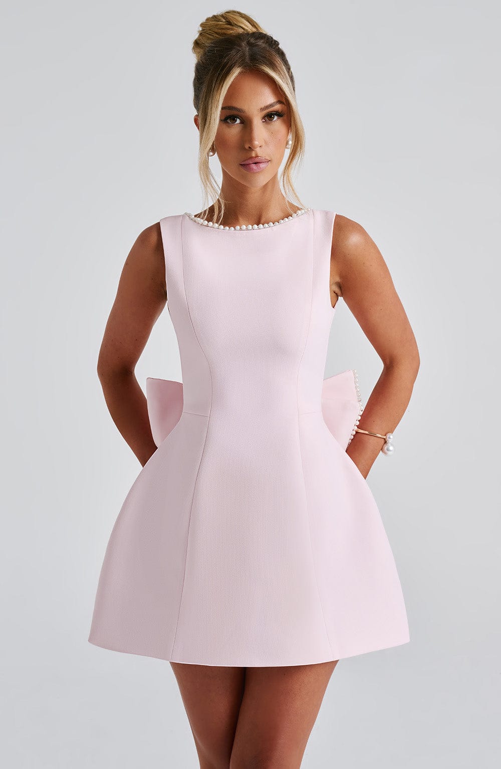 Carrie Mini Dress - Blush - Napalia