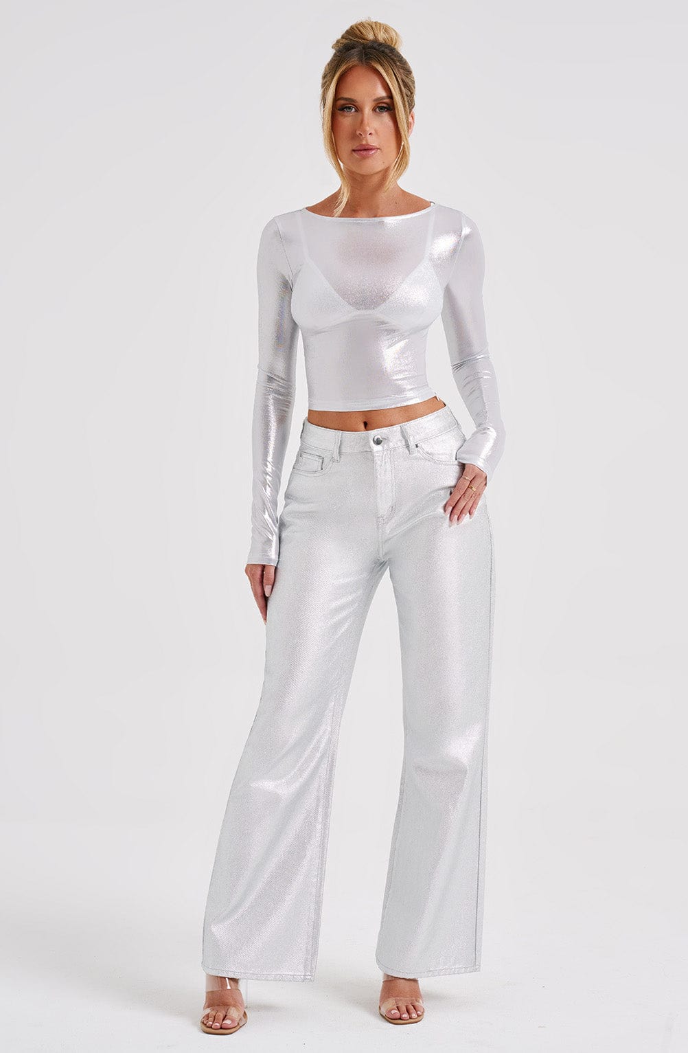 Cassidy Pant - Silver - Napalia