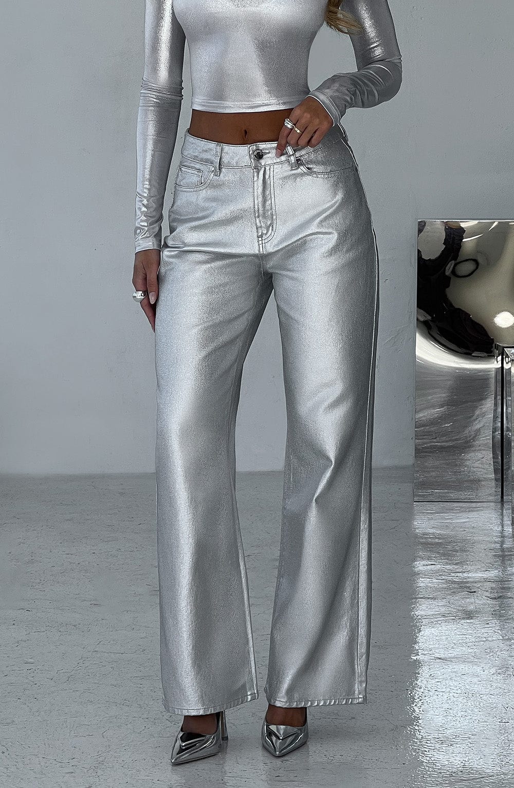Cassidy Pant - Silver - Napalia