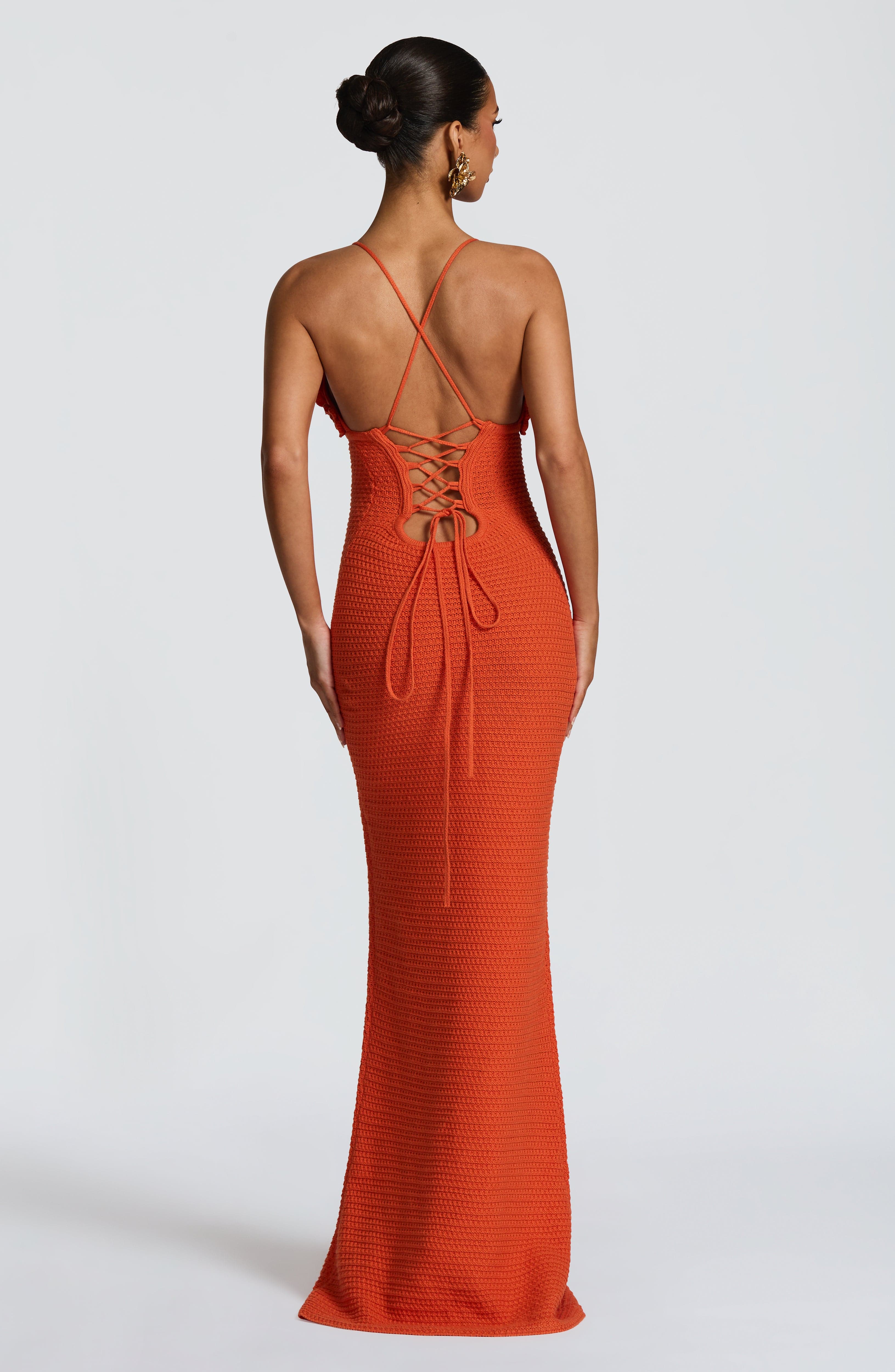 Celaena Maxi Dress - Orange - Napalia