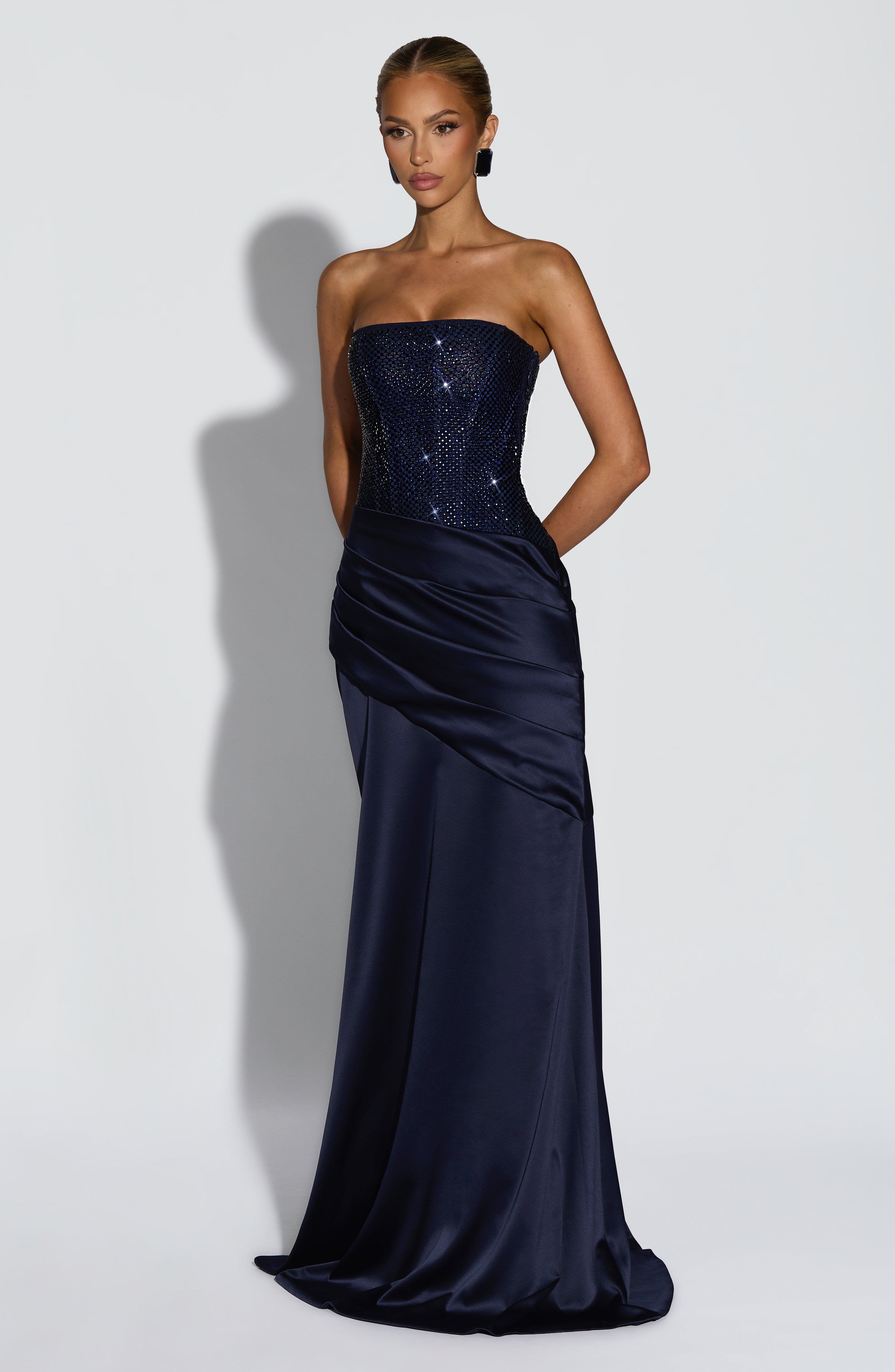 Celestia Maxi Dress - Navy - Napalia