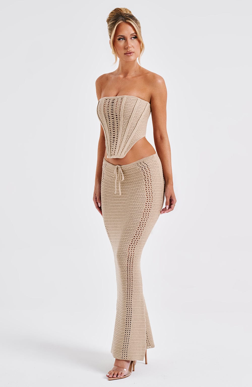 Chayenne Maxi Skirt - Beige - Napalia