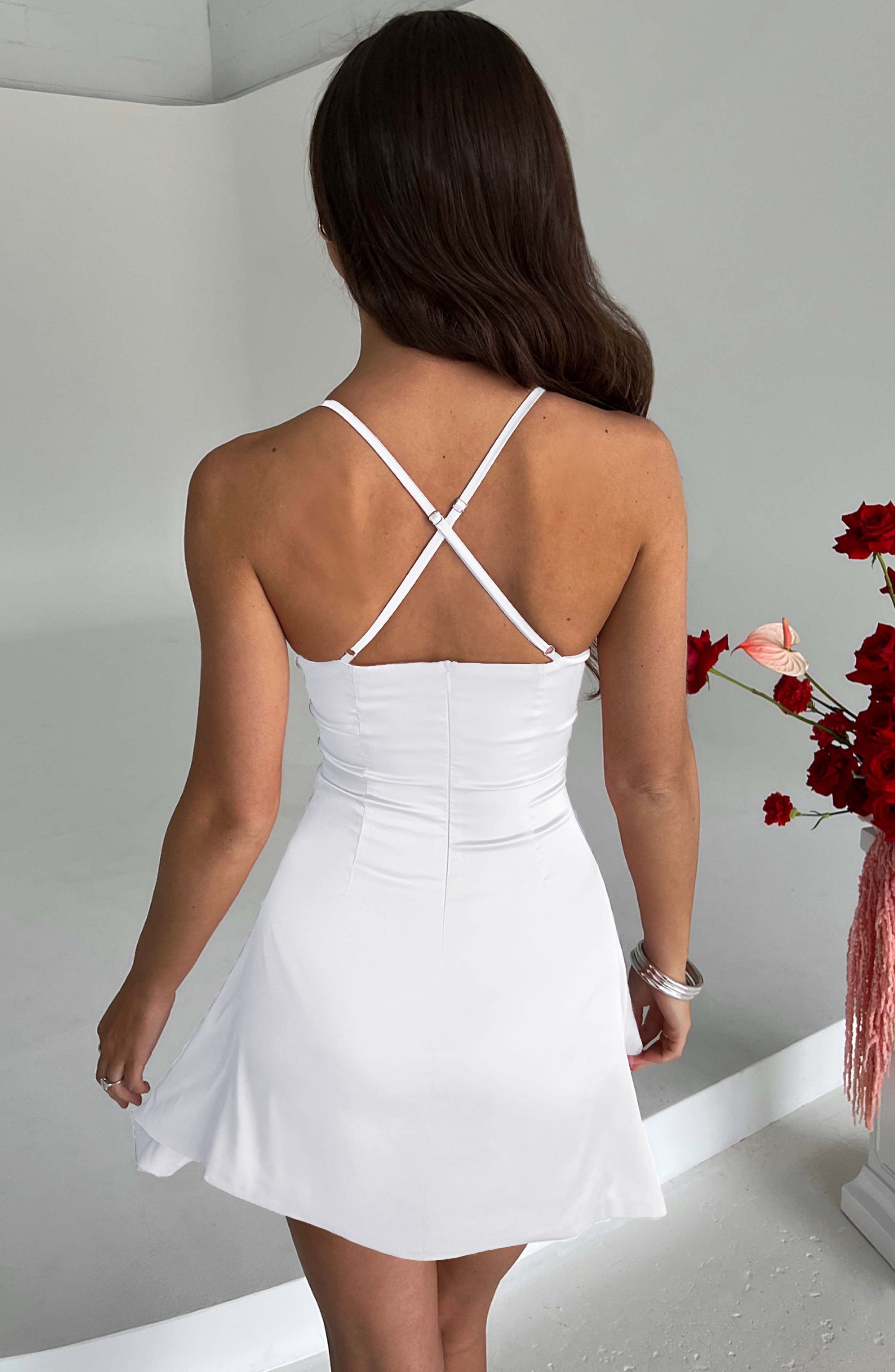 Clarise Mini Dress - Ivory - Napalia