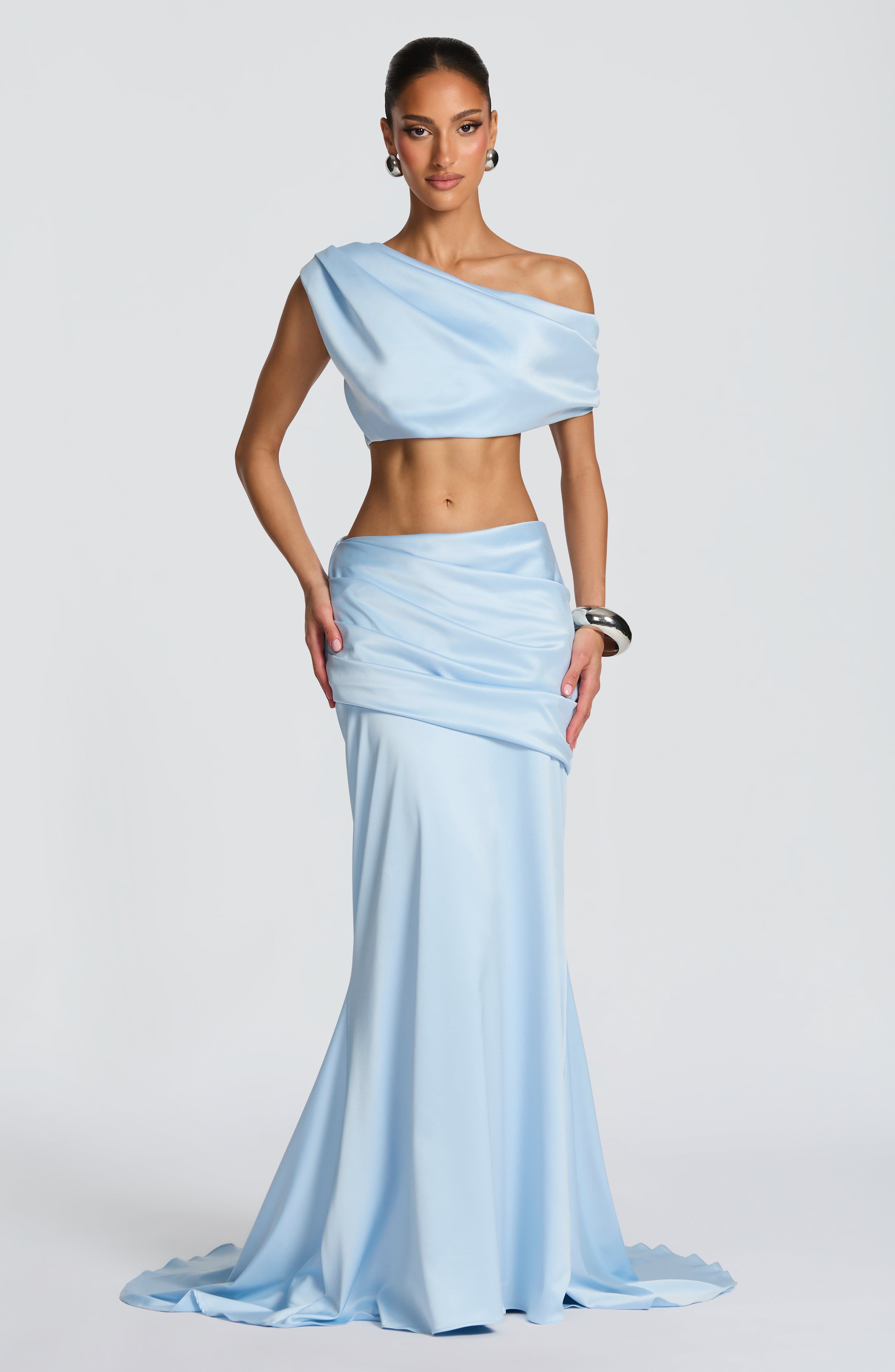 Claudette Maxi Skirt - Glacier Blue - Napalia