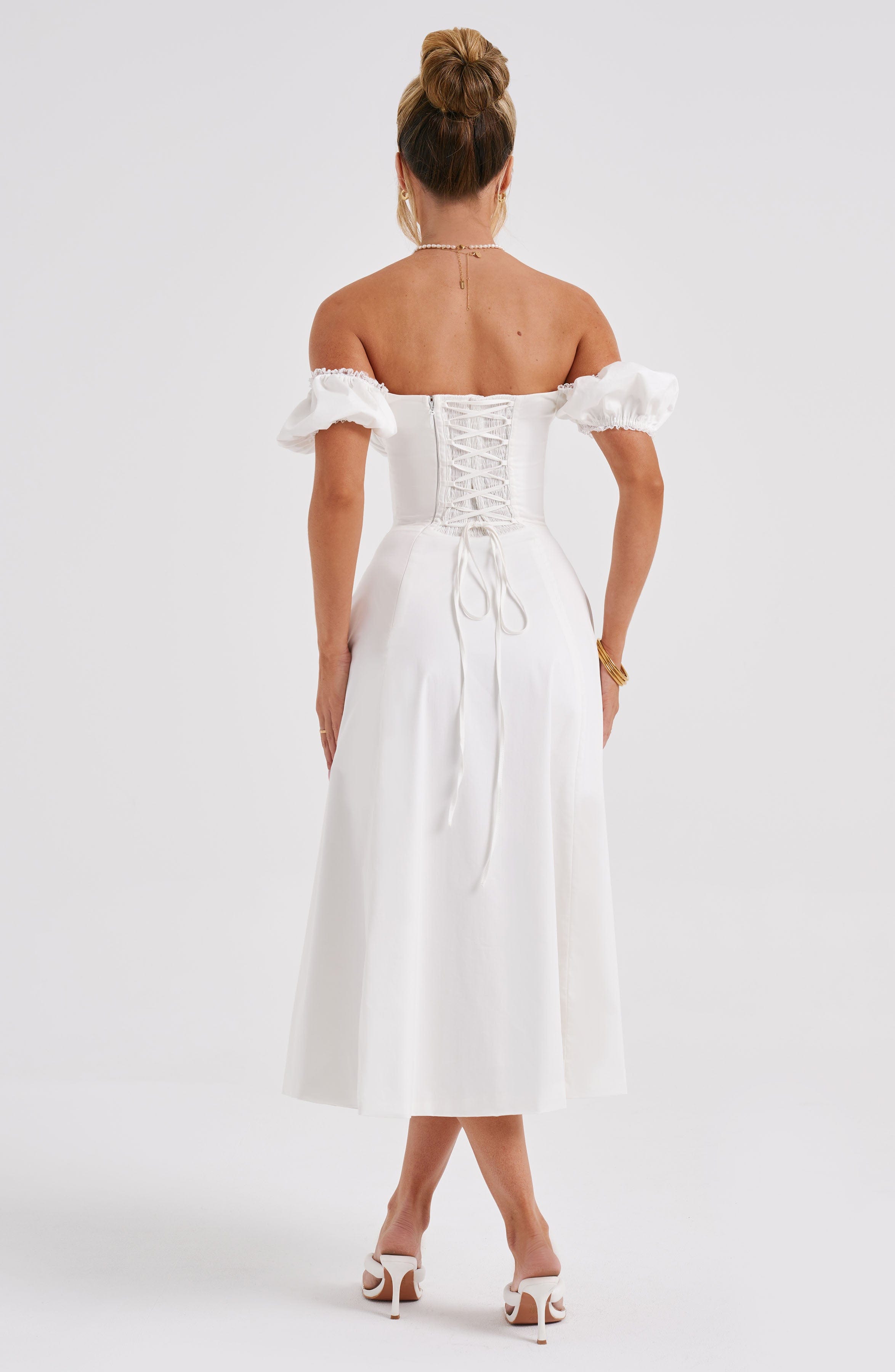 Courtney Midi Dress - Ivory - Napalia