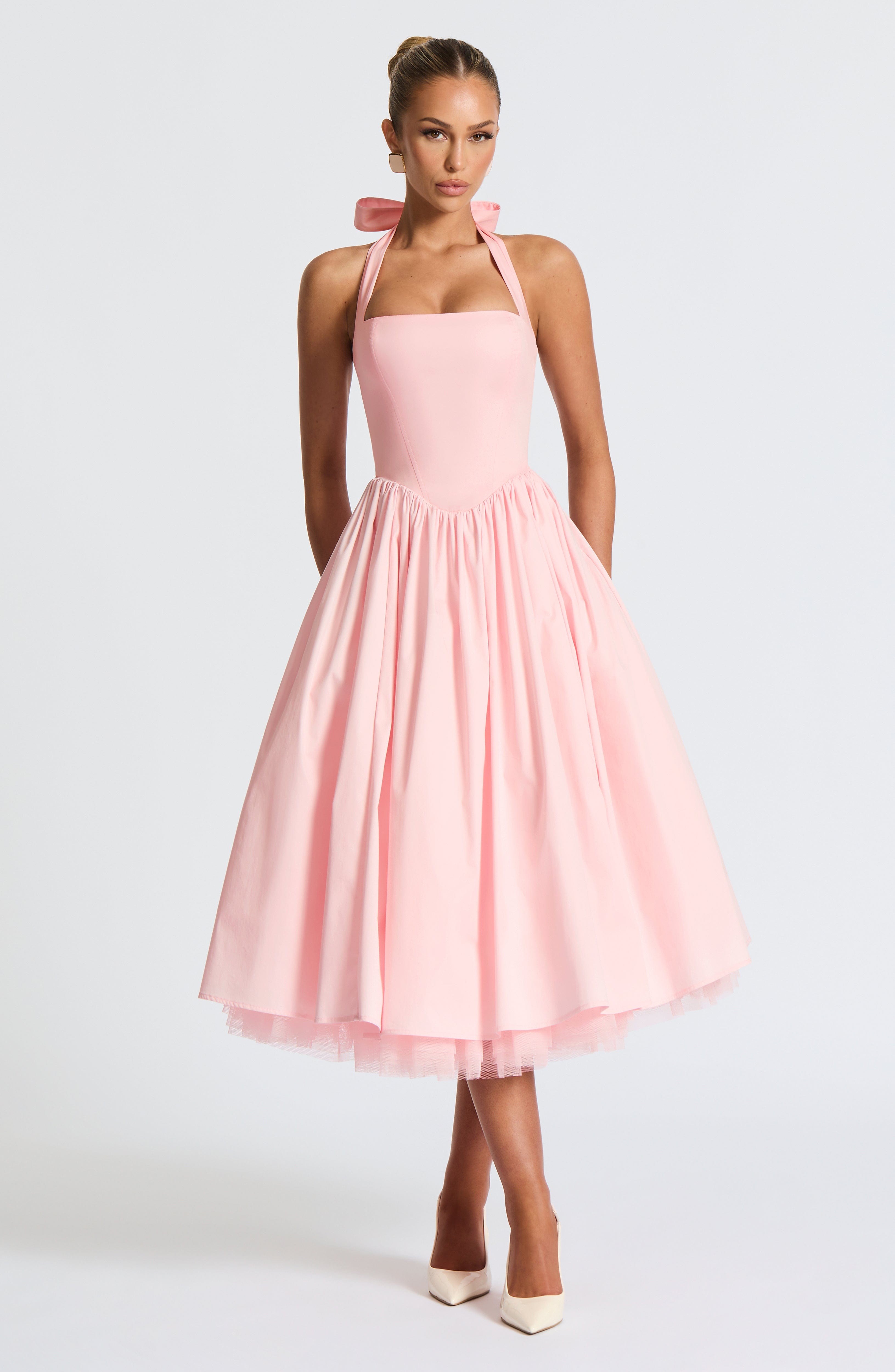 Cressida Midi Dress - Blush - Napalia