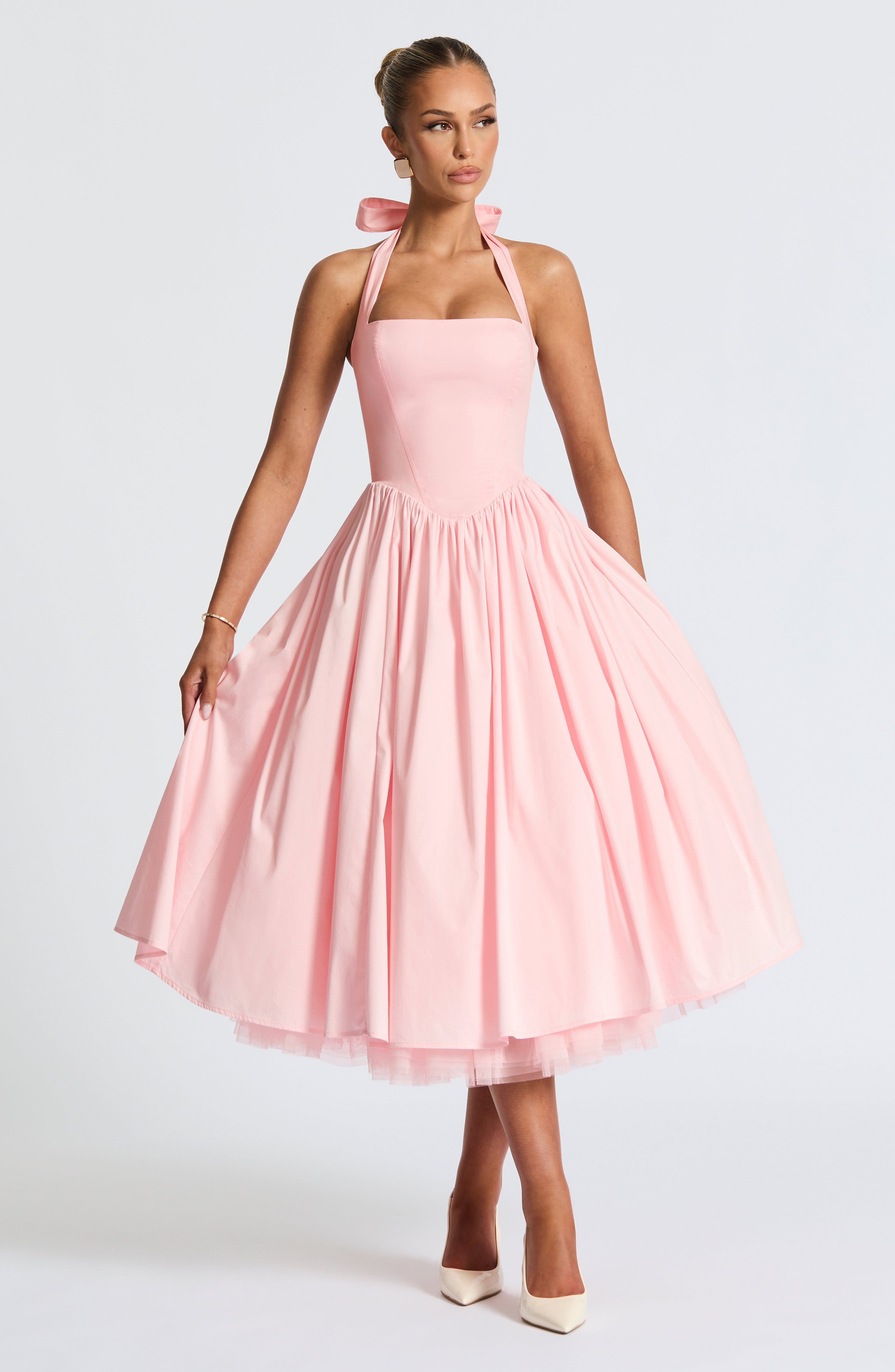 Cressida Midi Dress - Blush - Napalia