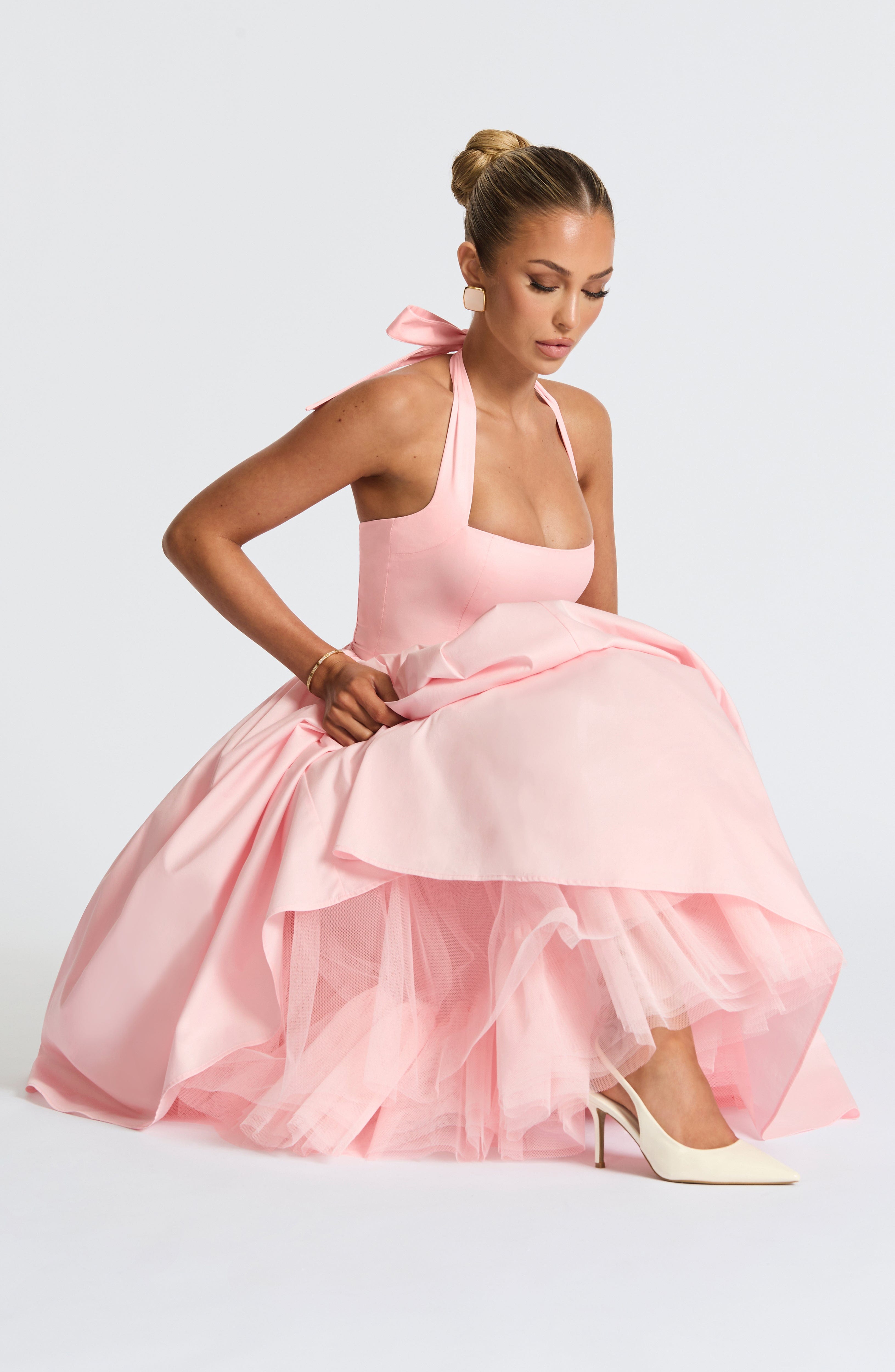 Cressida Midi Dress - Blush - Napalia