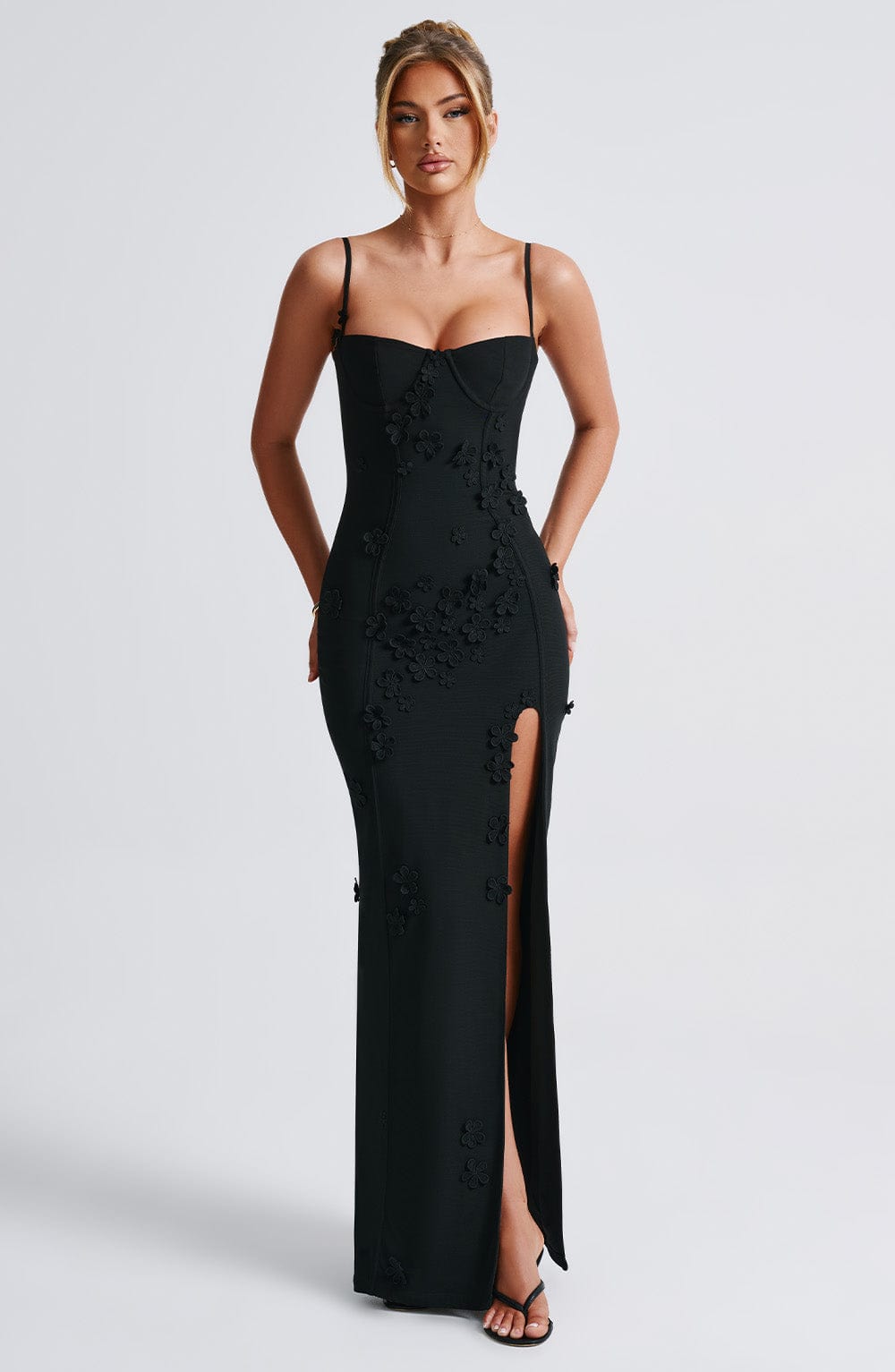 Dalary Maxi Dress - Black Lined - Napalia