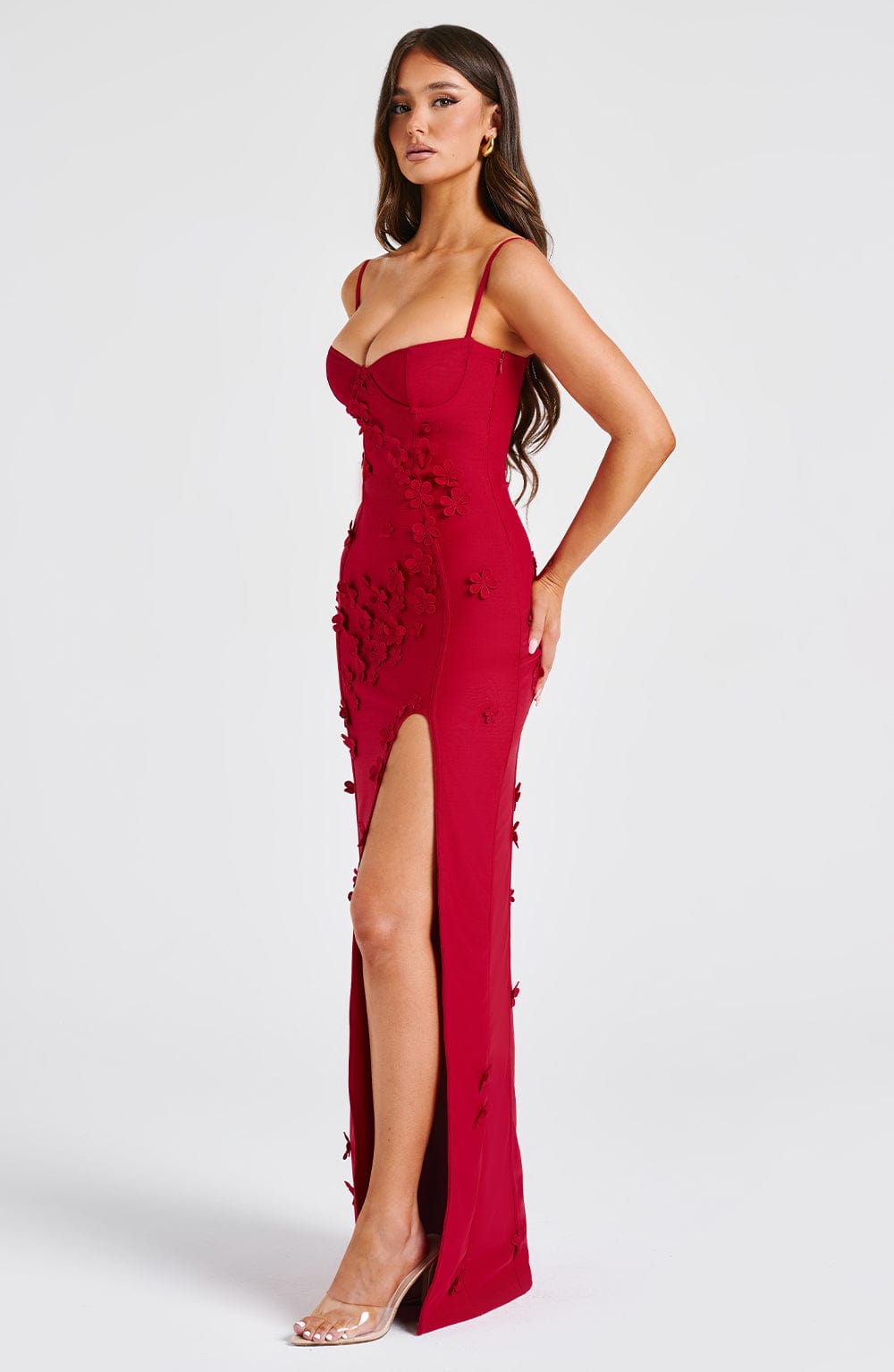 Dalary Maxi Dress - Red Lined - Napalia