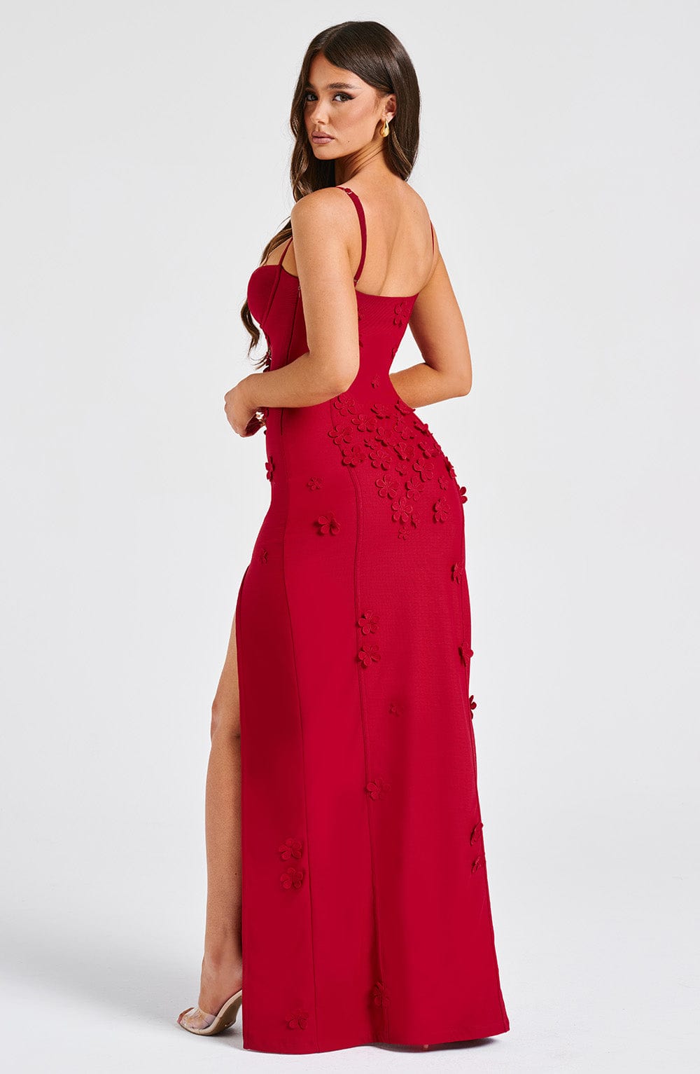 Dalary Maxi Dress - Red Lined - Napalia