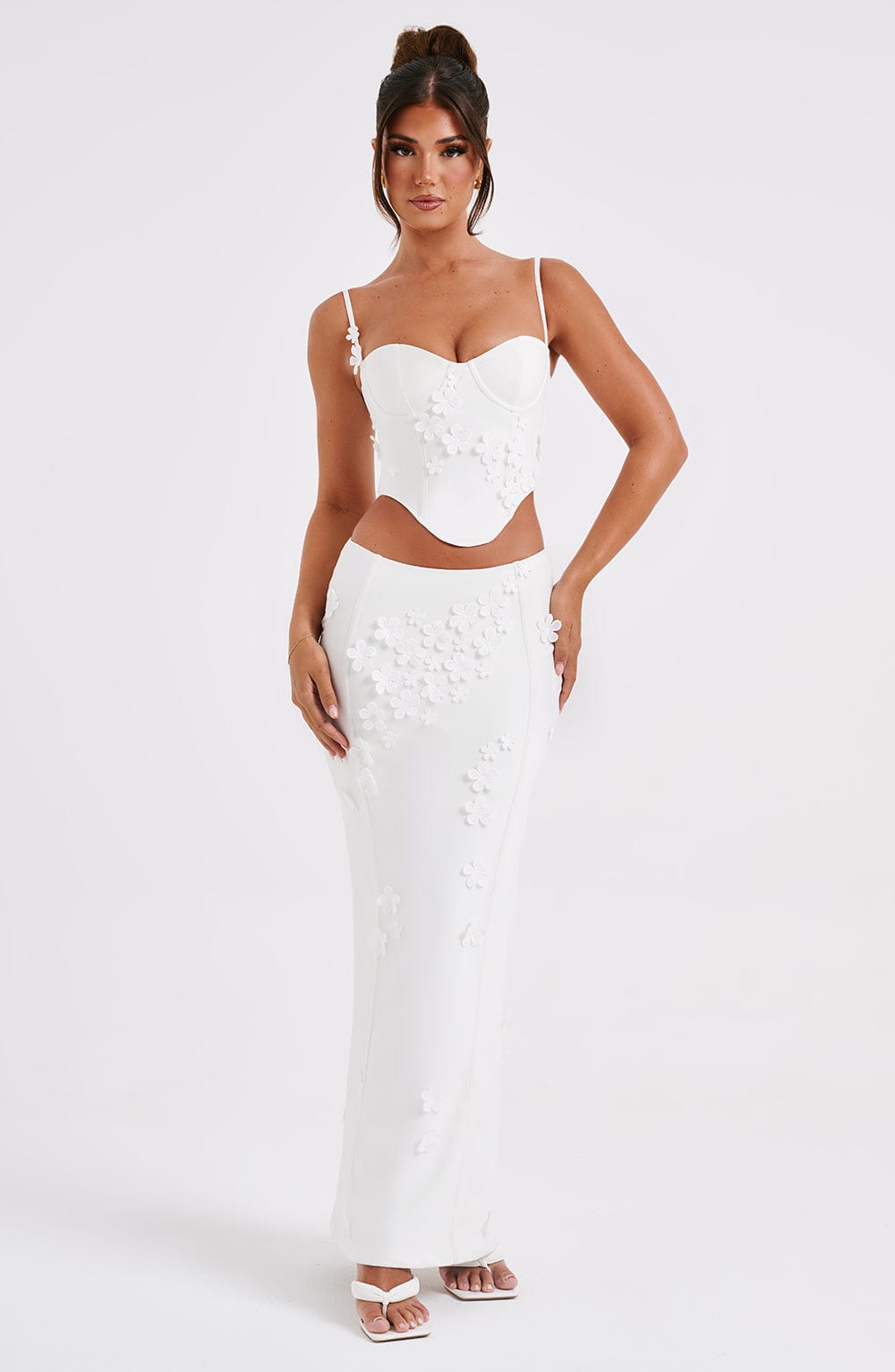 Dalary Maxi Skirt - White - Napalia