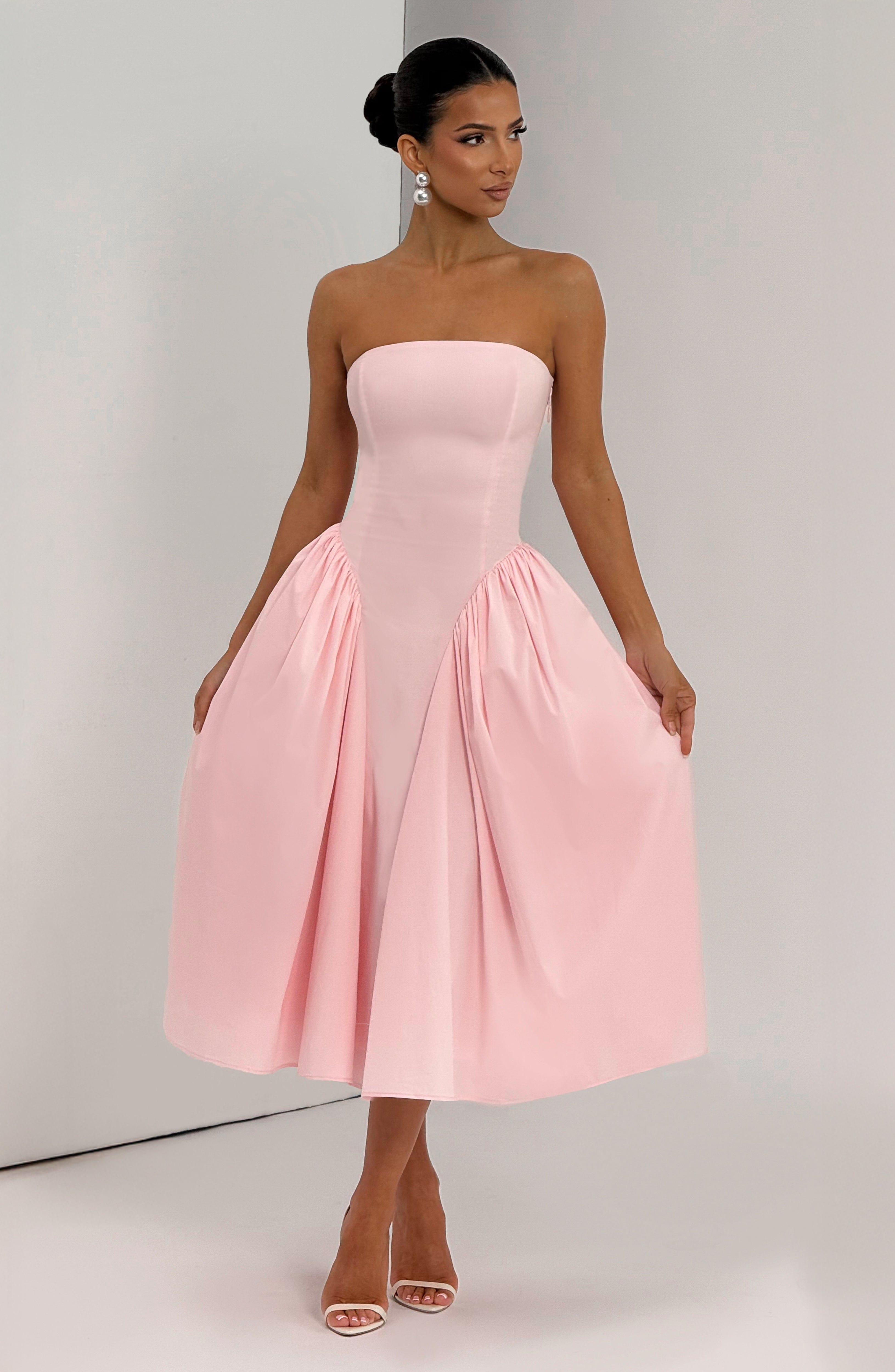 Darla Midi Dress - Blush - Napalia