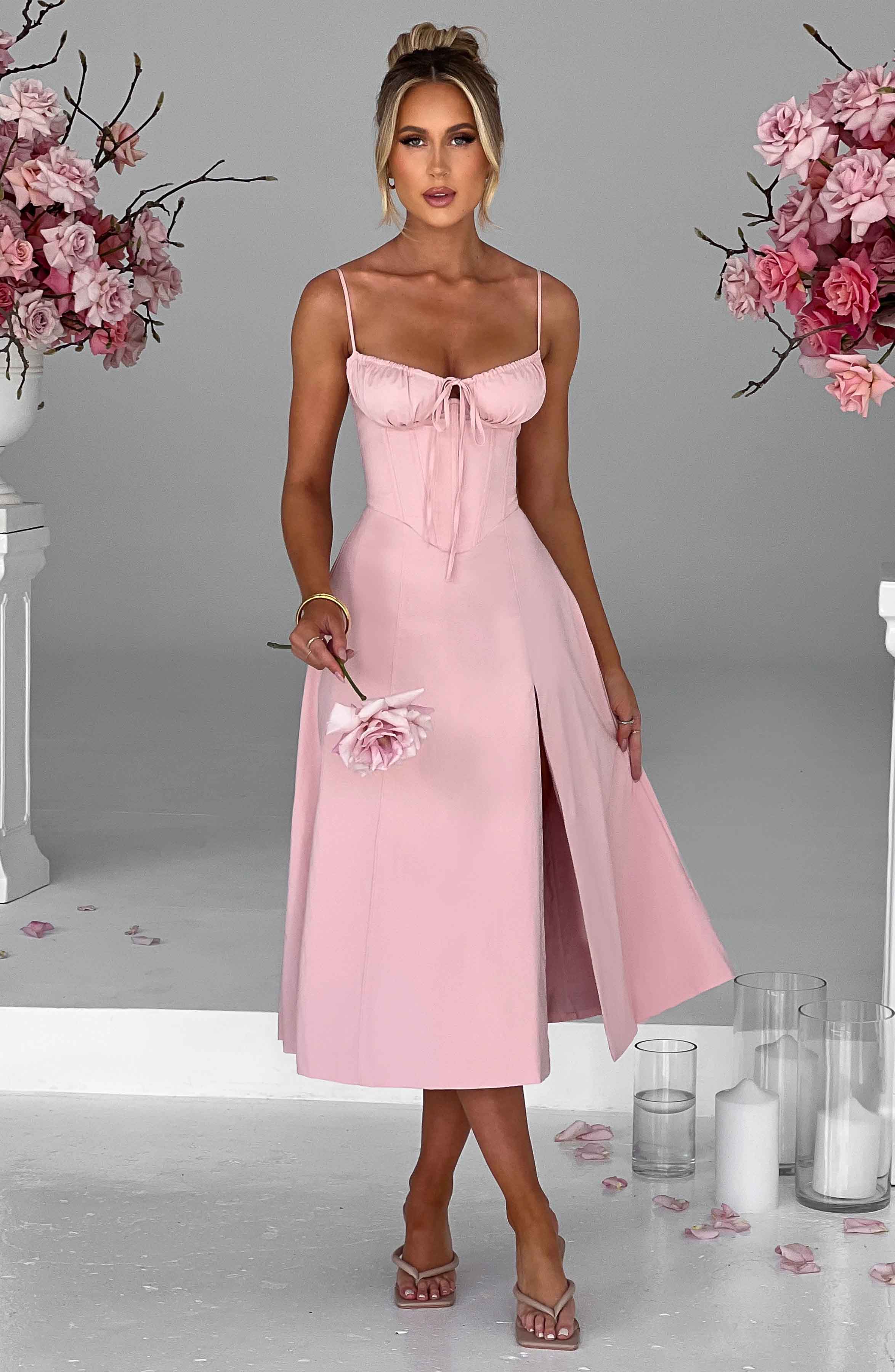 Deanna Midi Dress - Blush - Napalia