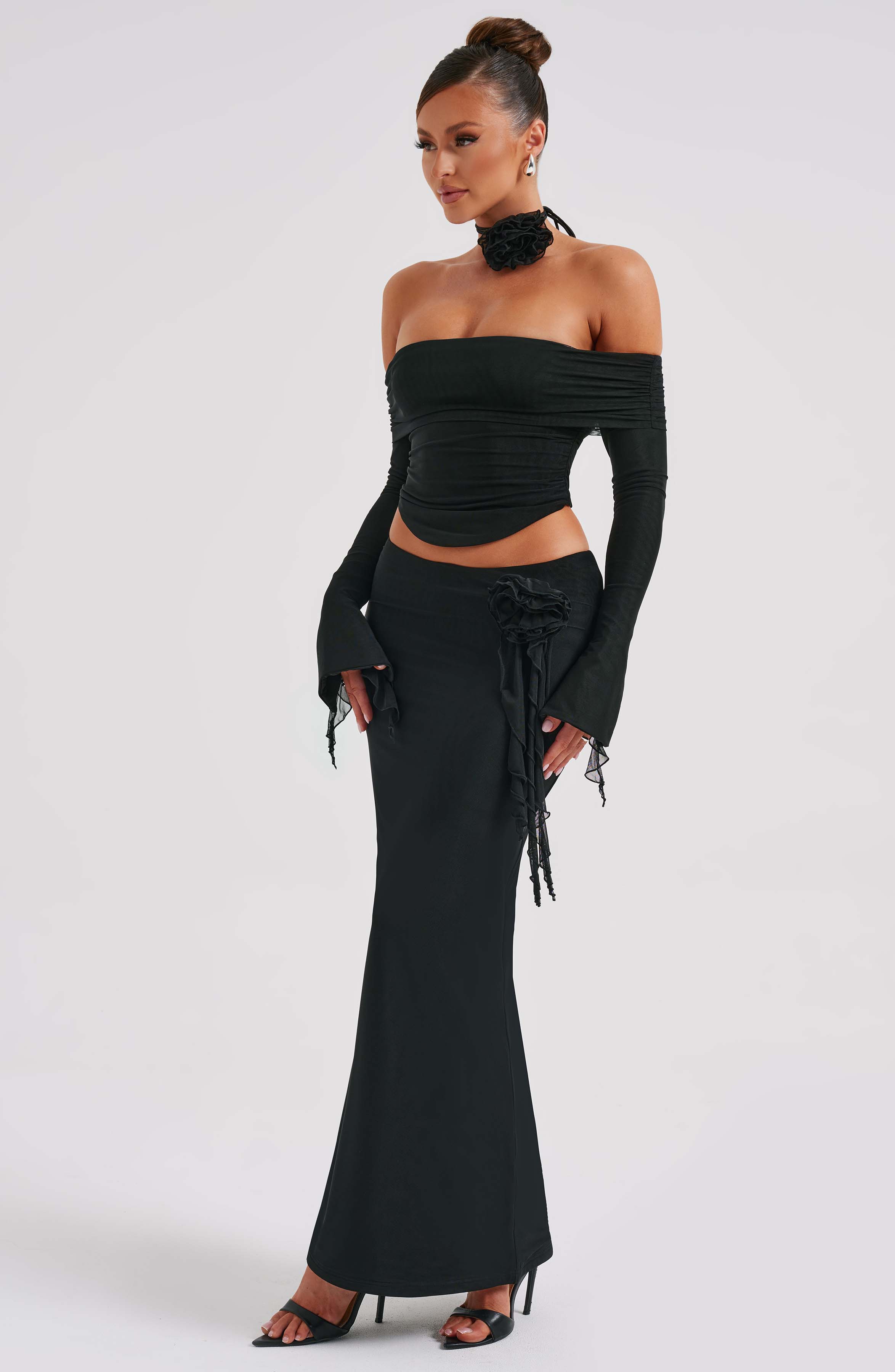 Deema Maxi Skirt - Black - Napalia