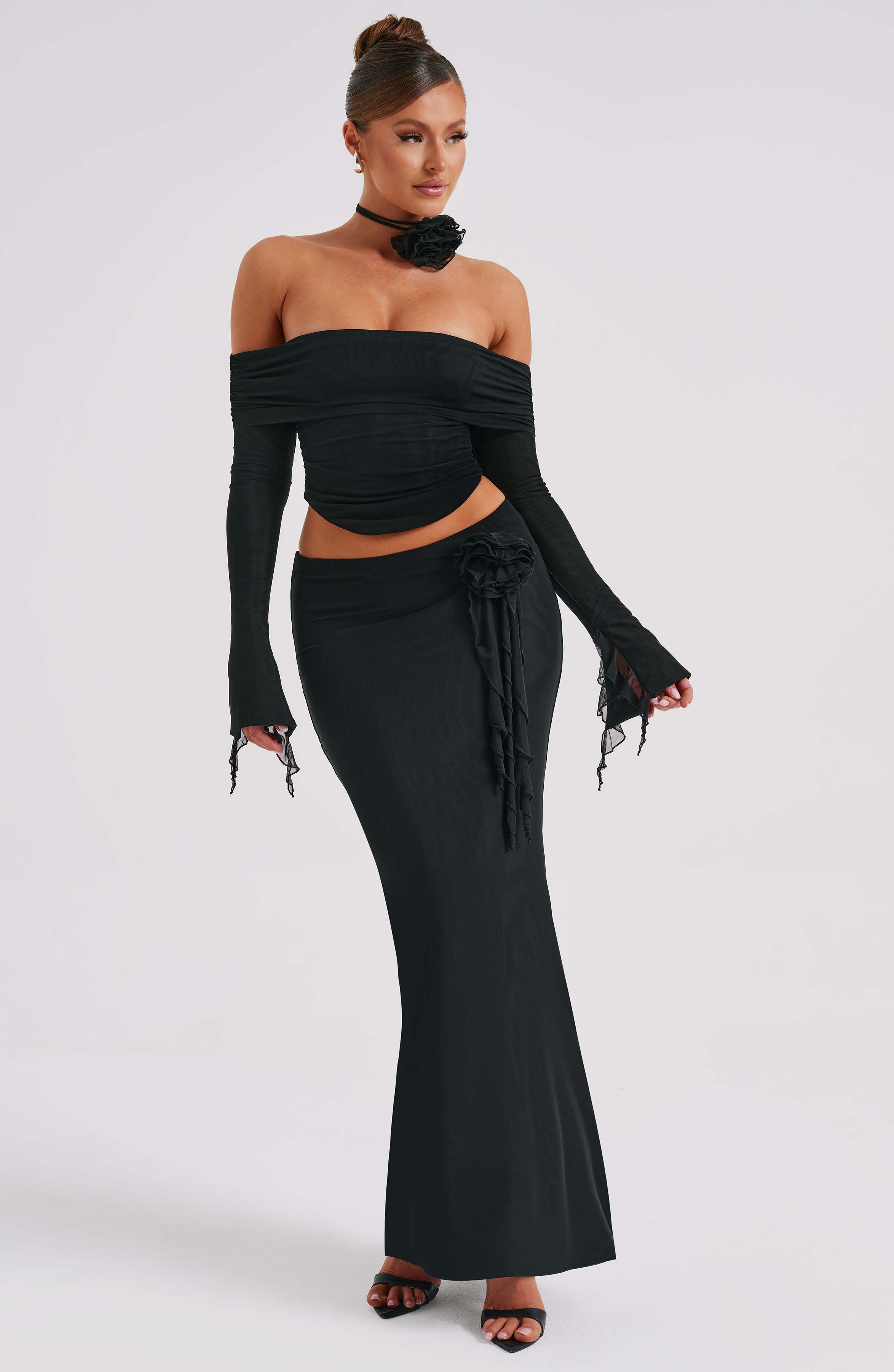 Deema Maxi Skirt - Black - Napalia