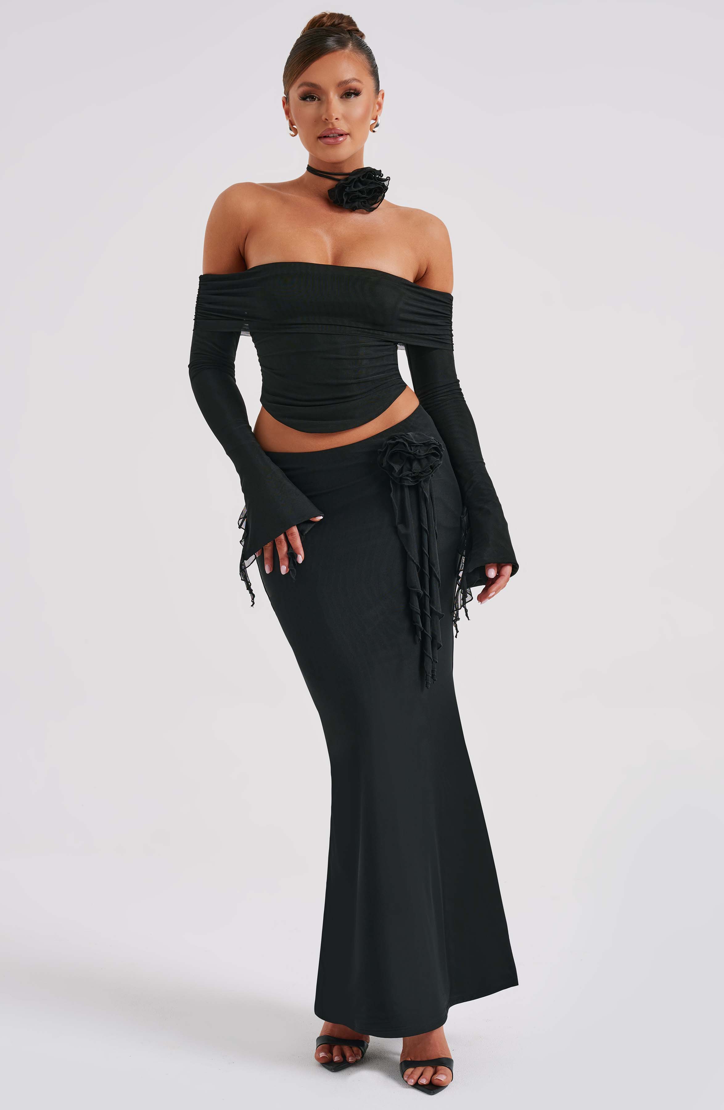 Deema Maxi Skirt - Black - Napalia