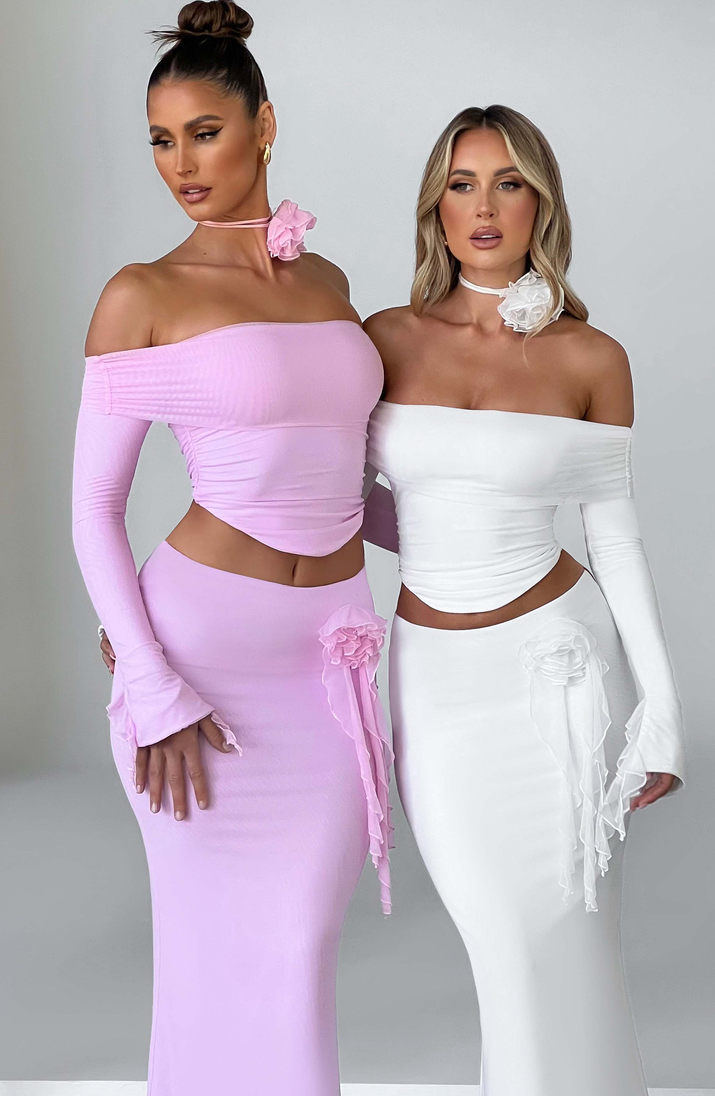 Deema Maxi Skirt - Ivory - Napalia