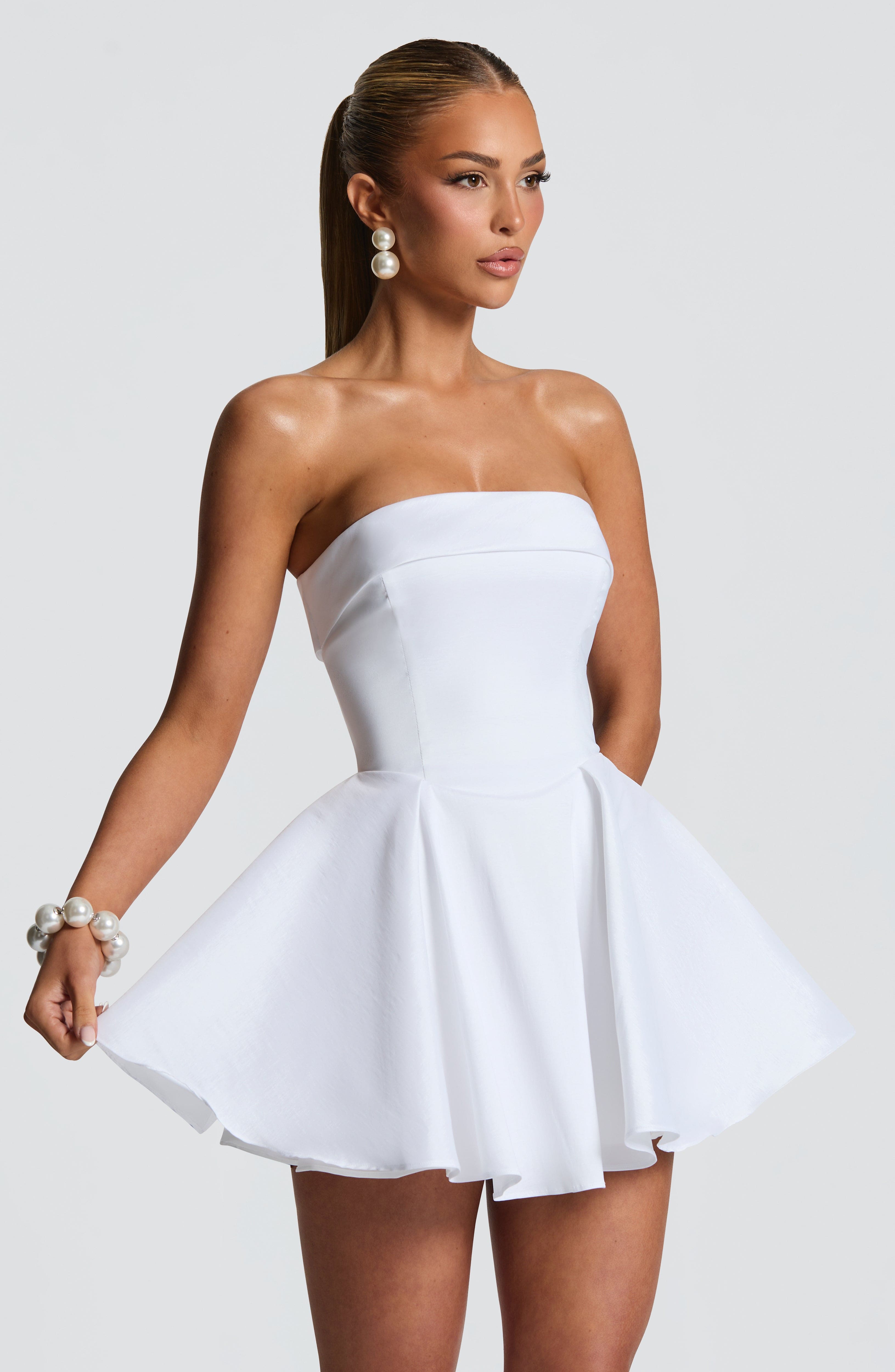 Dionne Mini Dress - Ivory - Napalia