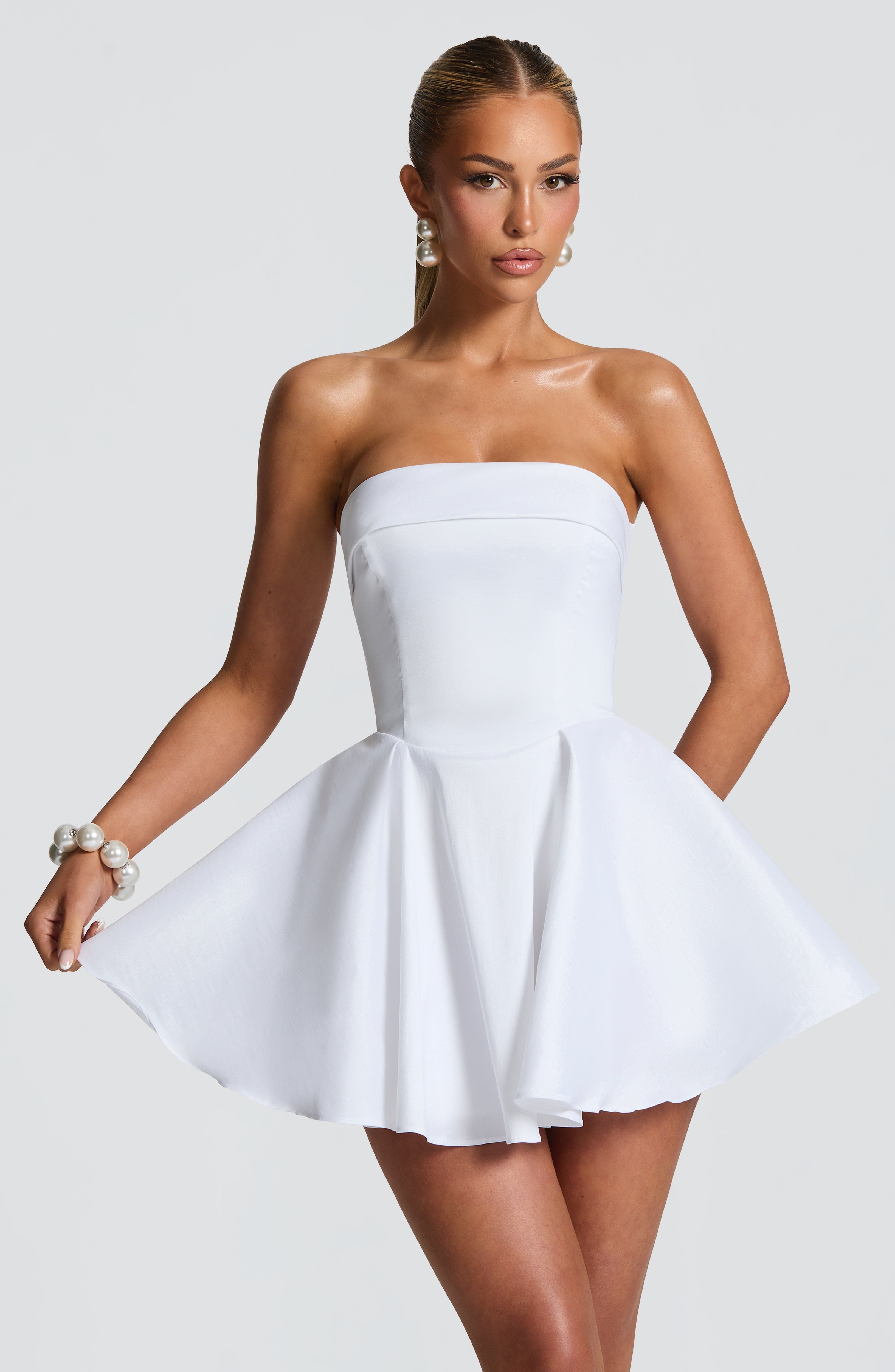 Dionne Mini Dress - Ivory - Napalia