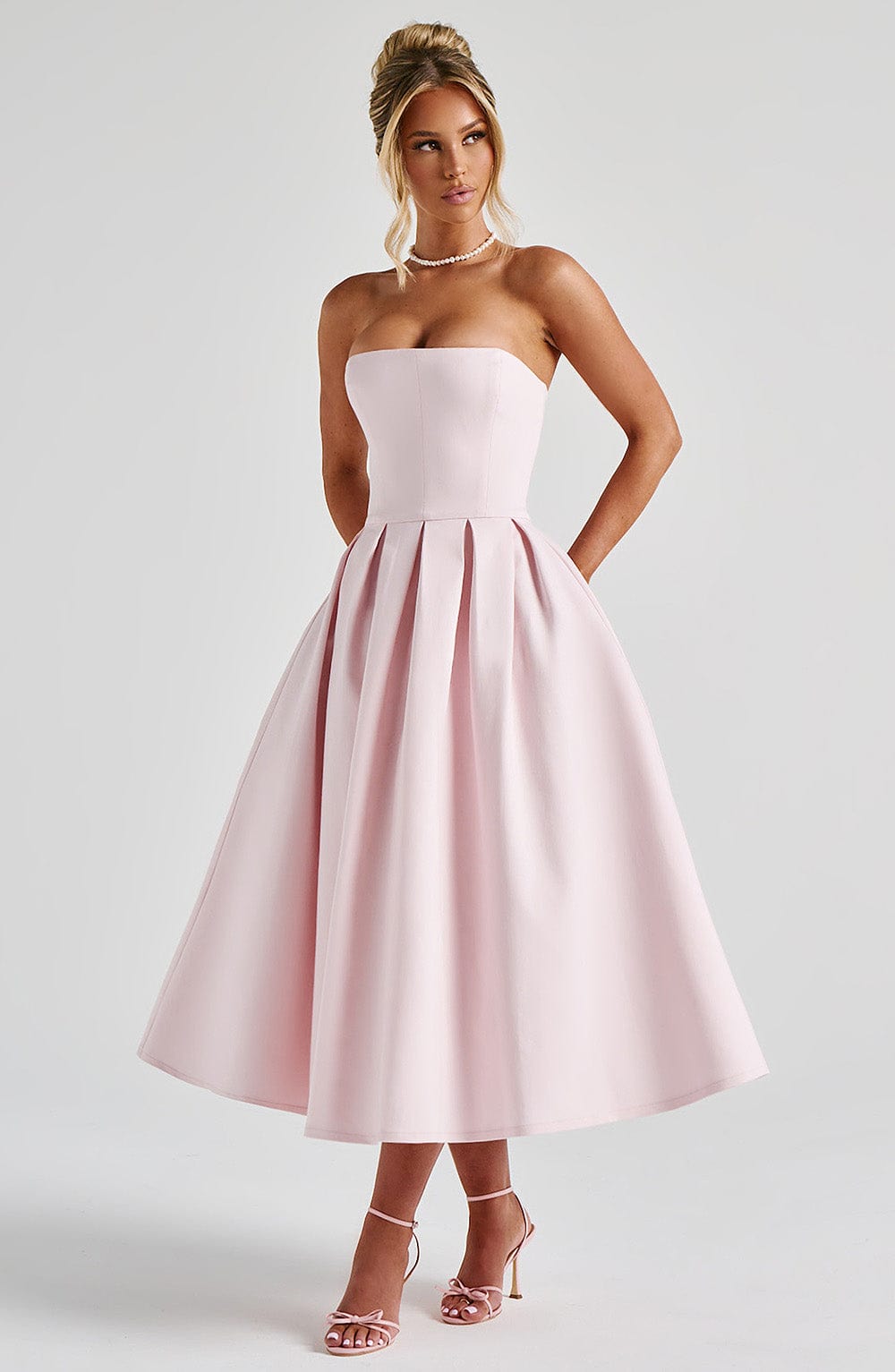 Edith Midi Dress - Blush - Napalia