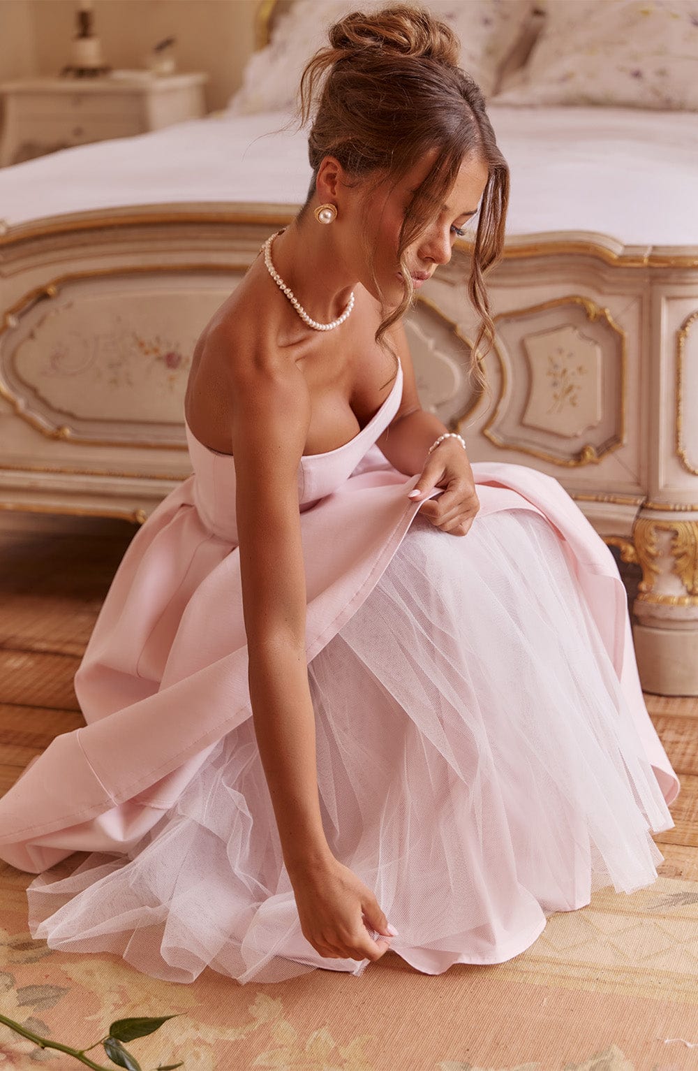 Edith Midi Dress - Blush - Napalia