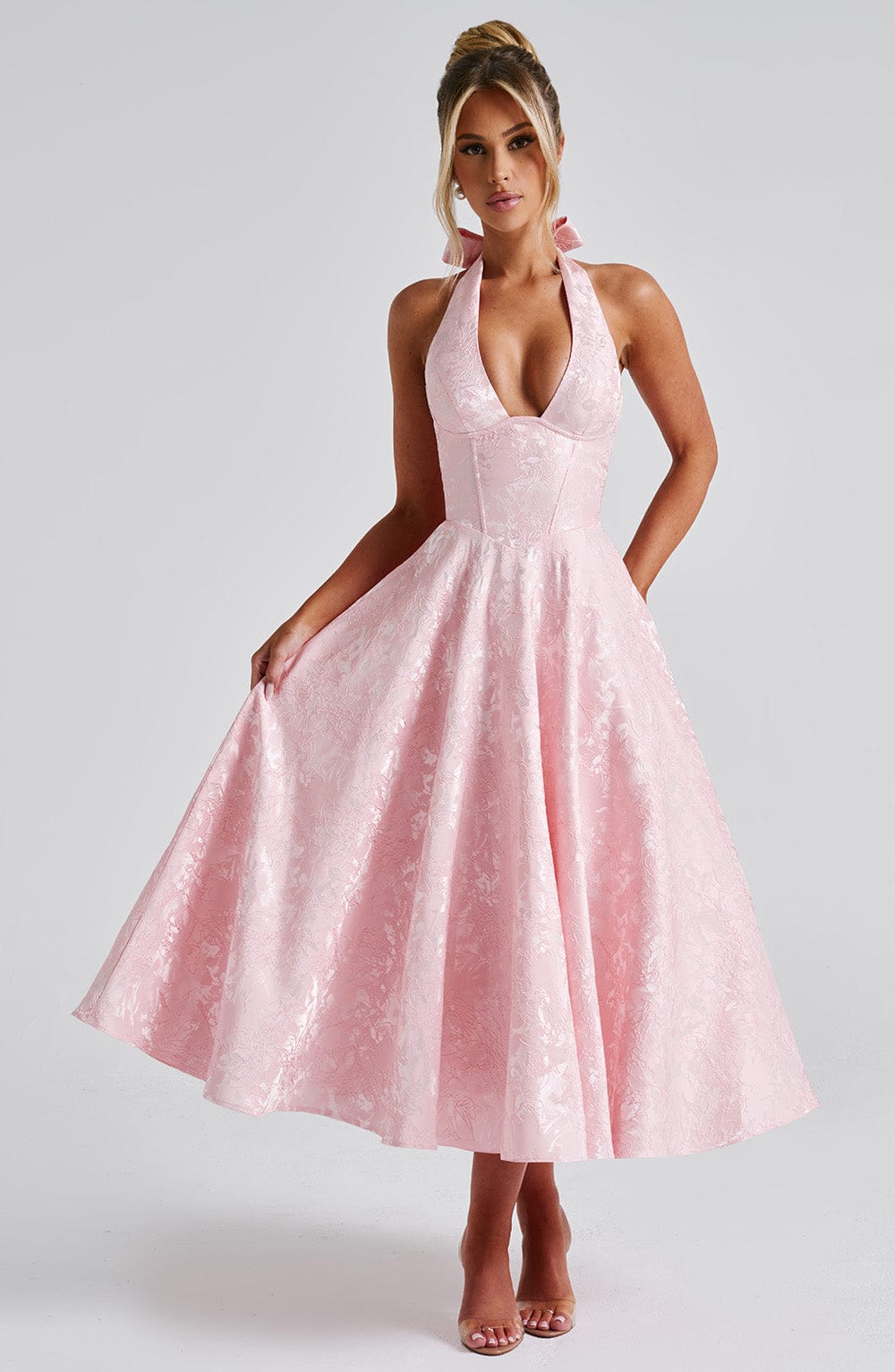 Effie Midi Dress - Blush - Napalia