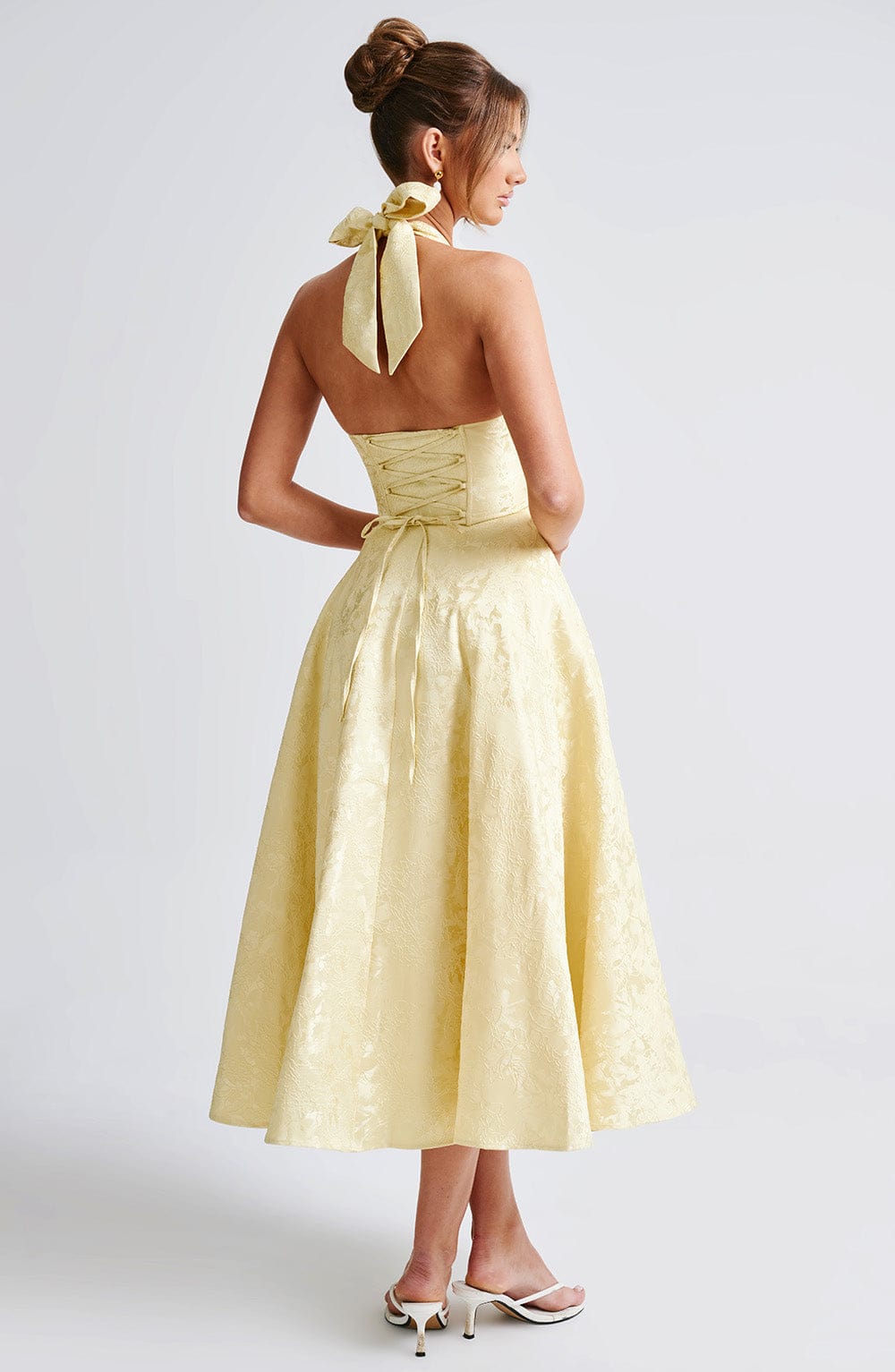 Effie Midi Dress - Lemon - Napalia