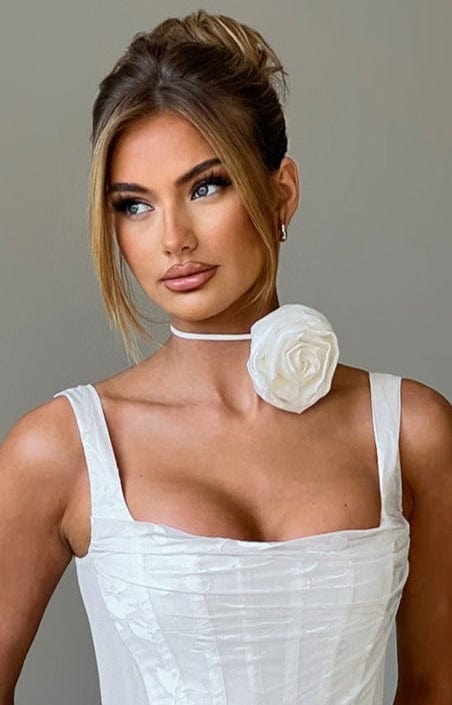 Elizabeth Floral Choker - Ivory - Napalia