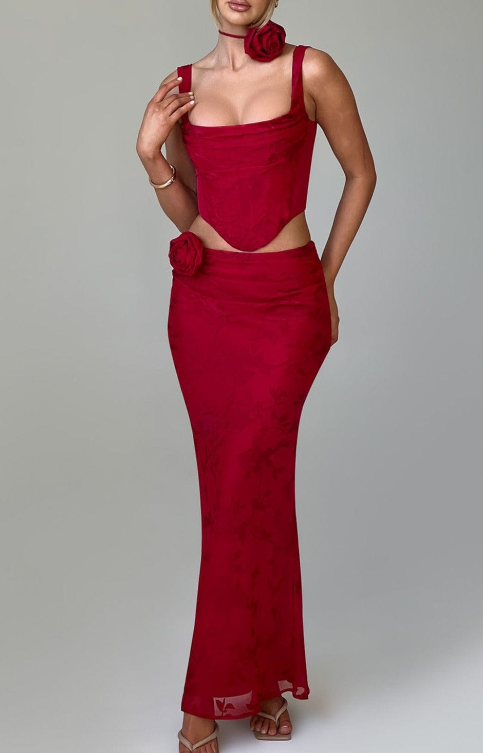 Elizabeth Maxi Skirt - Red - Napalia