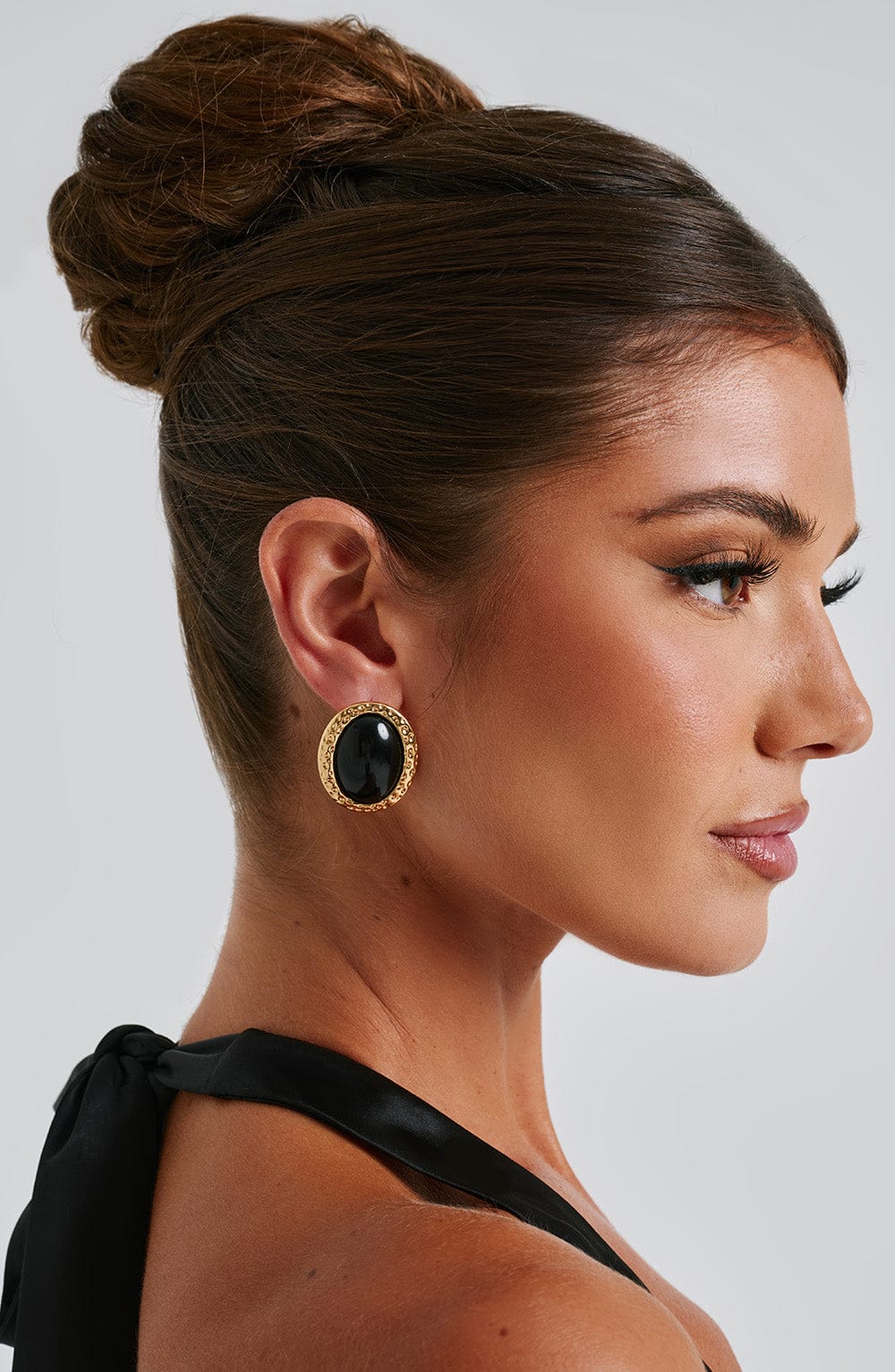 Eloise Earrings - Black/Gold - Napalia
