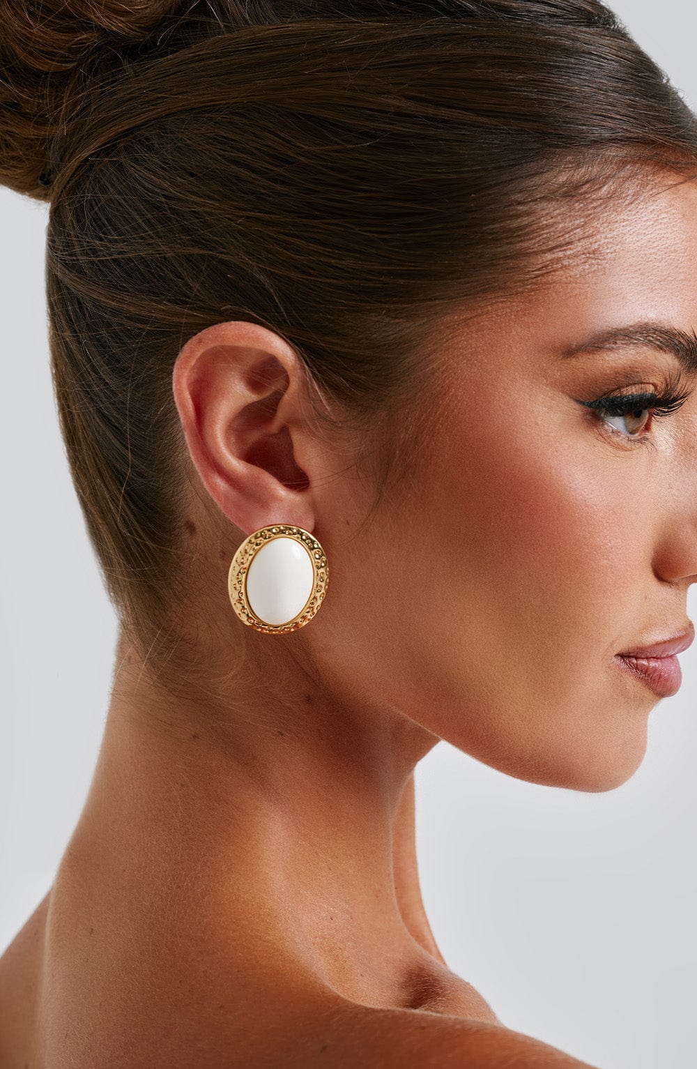 Eloise Earrings - Ivory/Gold - Napalia