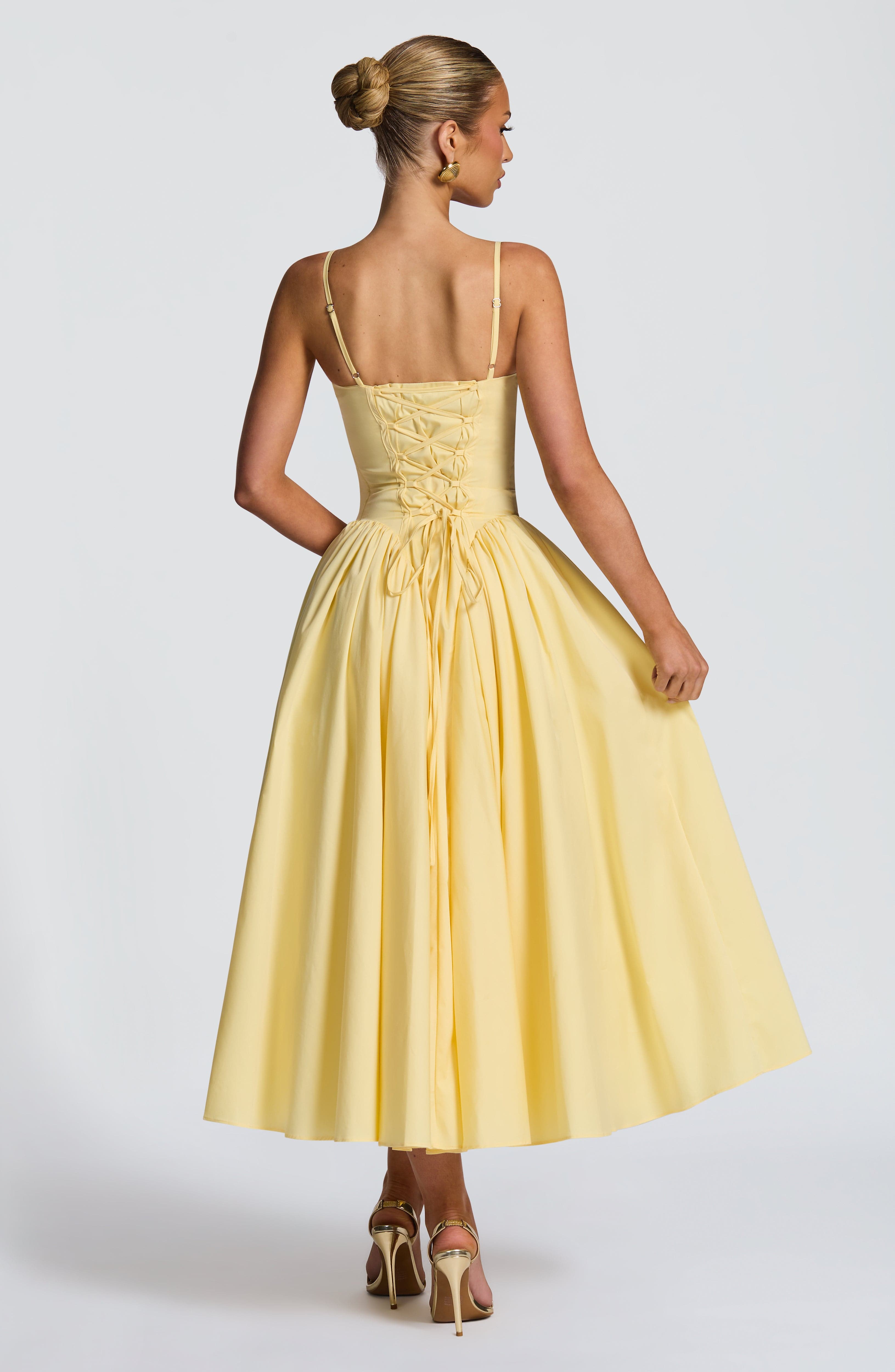 Emerson Midi Dress - Lemon - Napalia