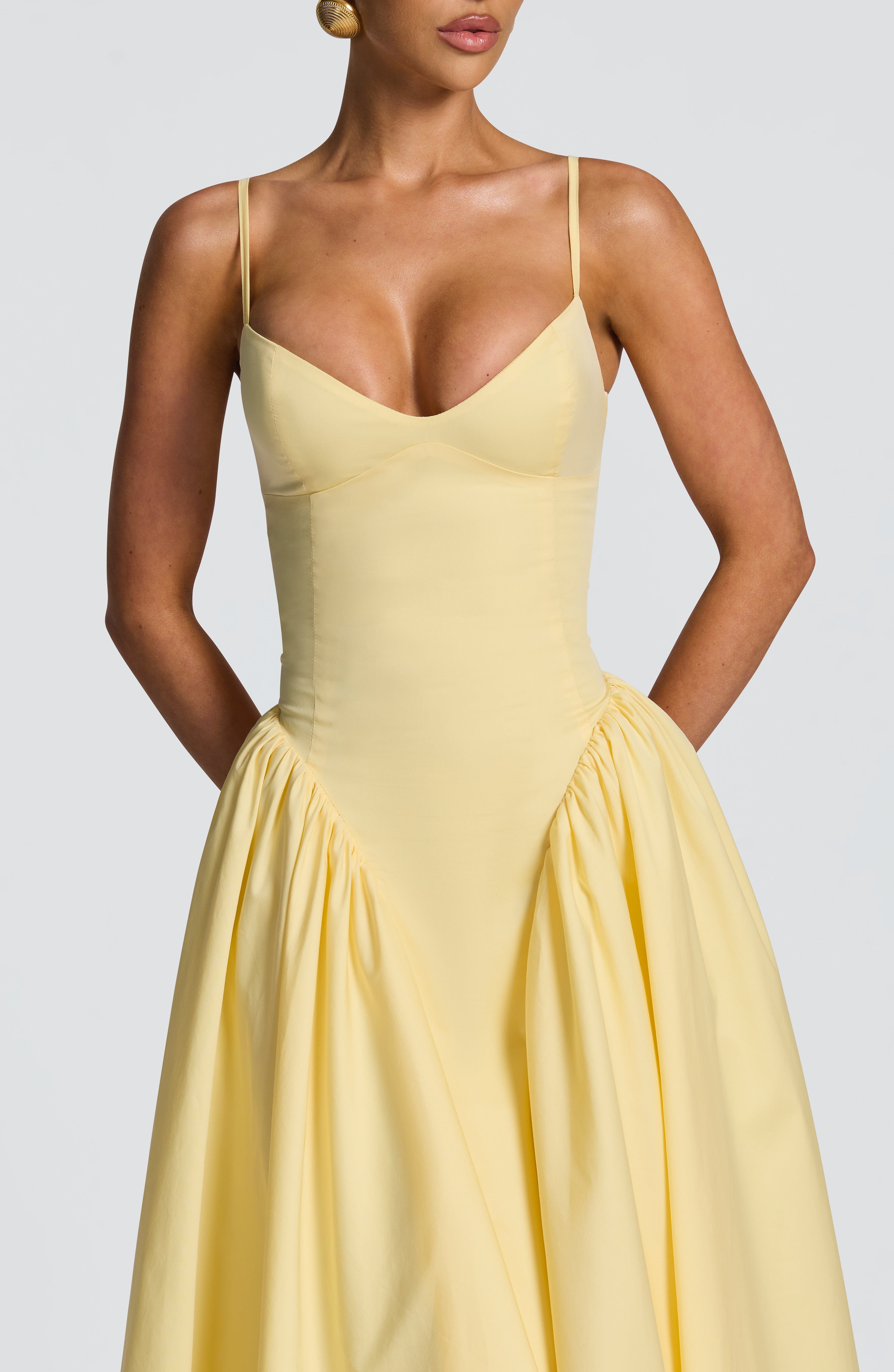 Emerson Midi Dress - Lemon - Napalia