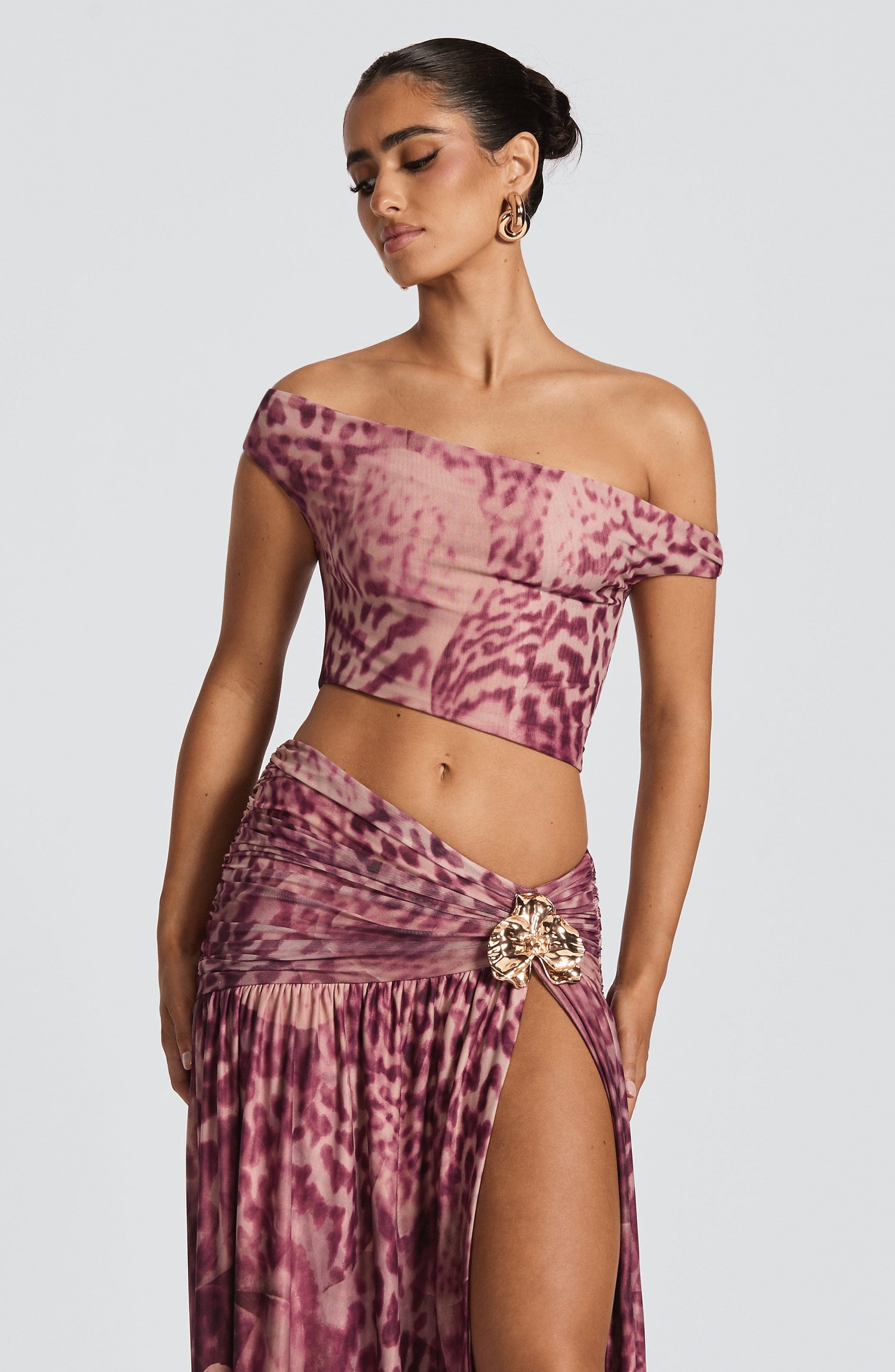 Eva Top - Magenta Orchid Print - Napalia