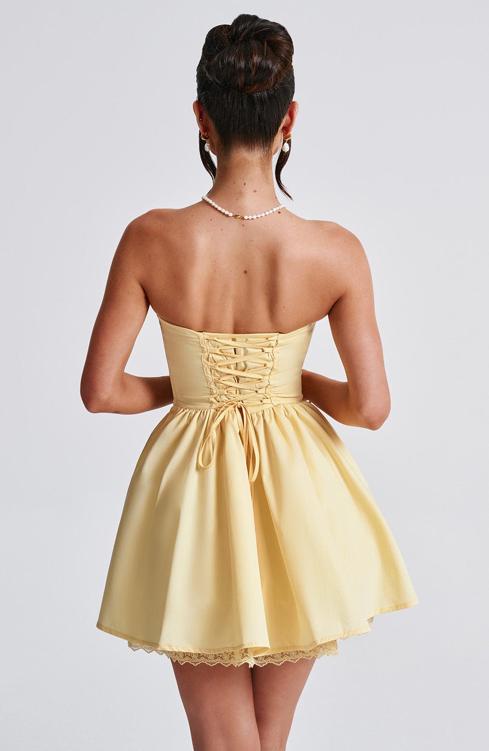 Evie Mini Dress - Lemon - Napalia