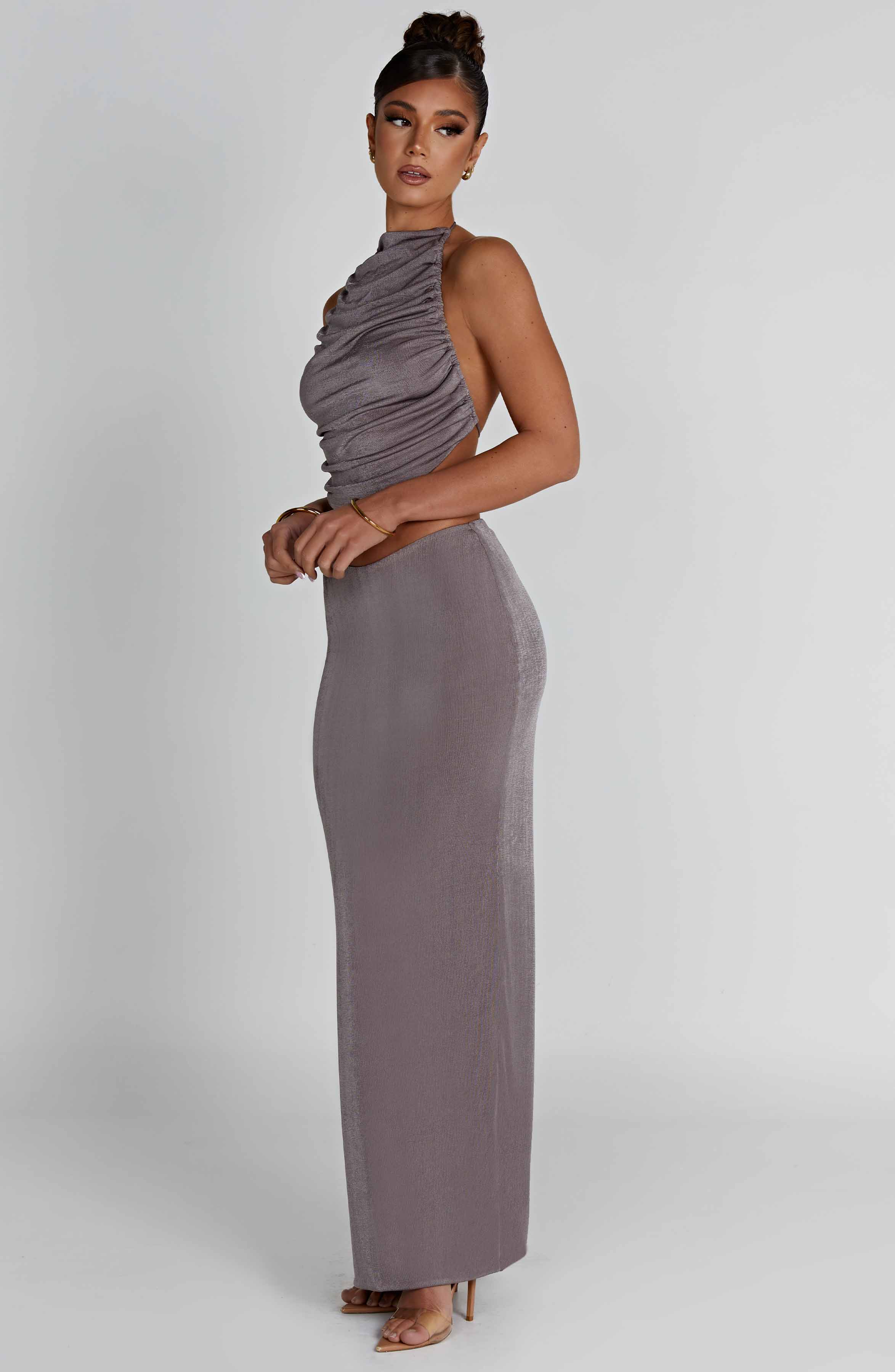 Fifi Maxi Skirt - Charcoal - Napalia
