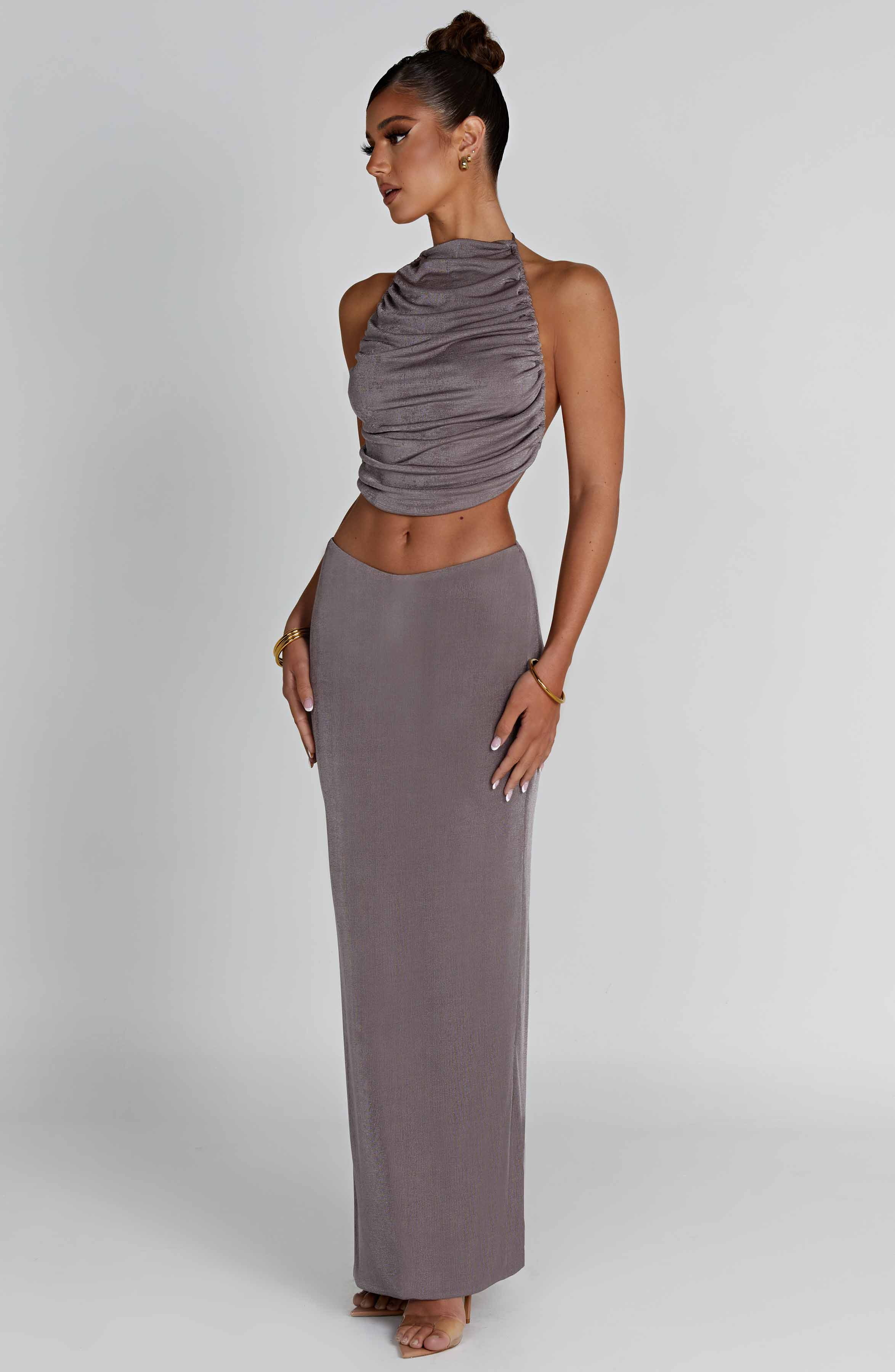 Fifi Maxi Skirt - Charcoal - Napalia