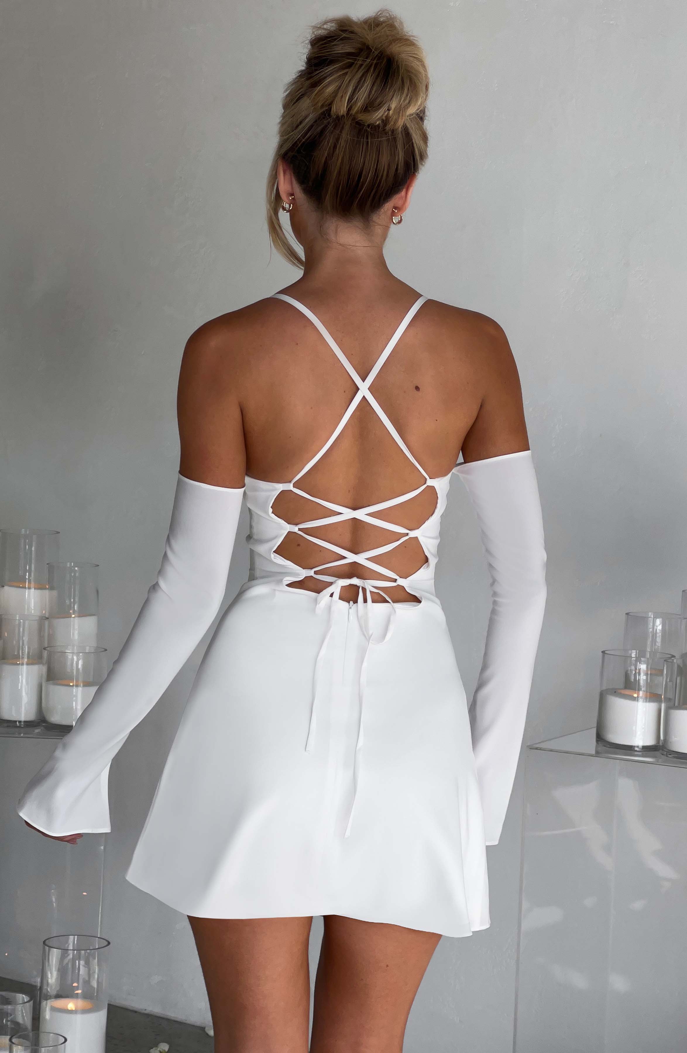 Fiona Mini Dress - Ivory - Napalia