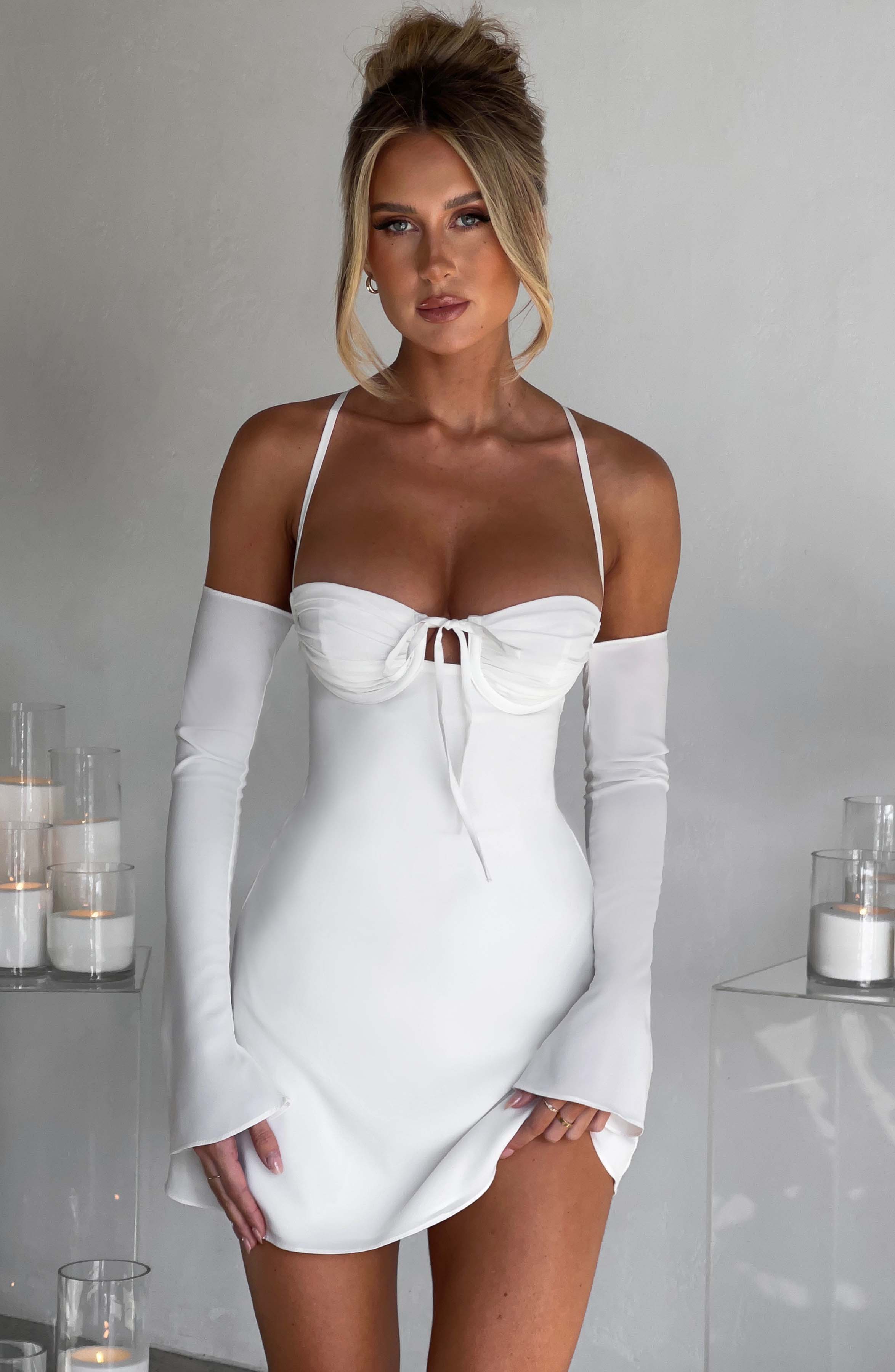 Fiona Mini Dress - Ivory - Napalia