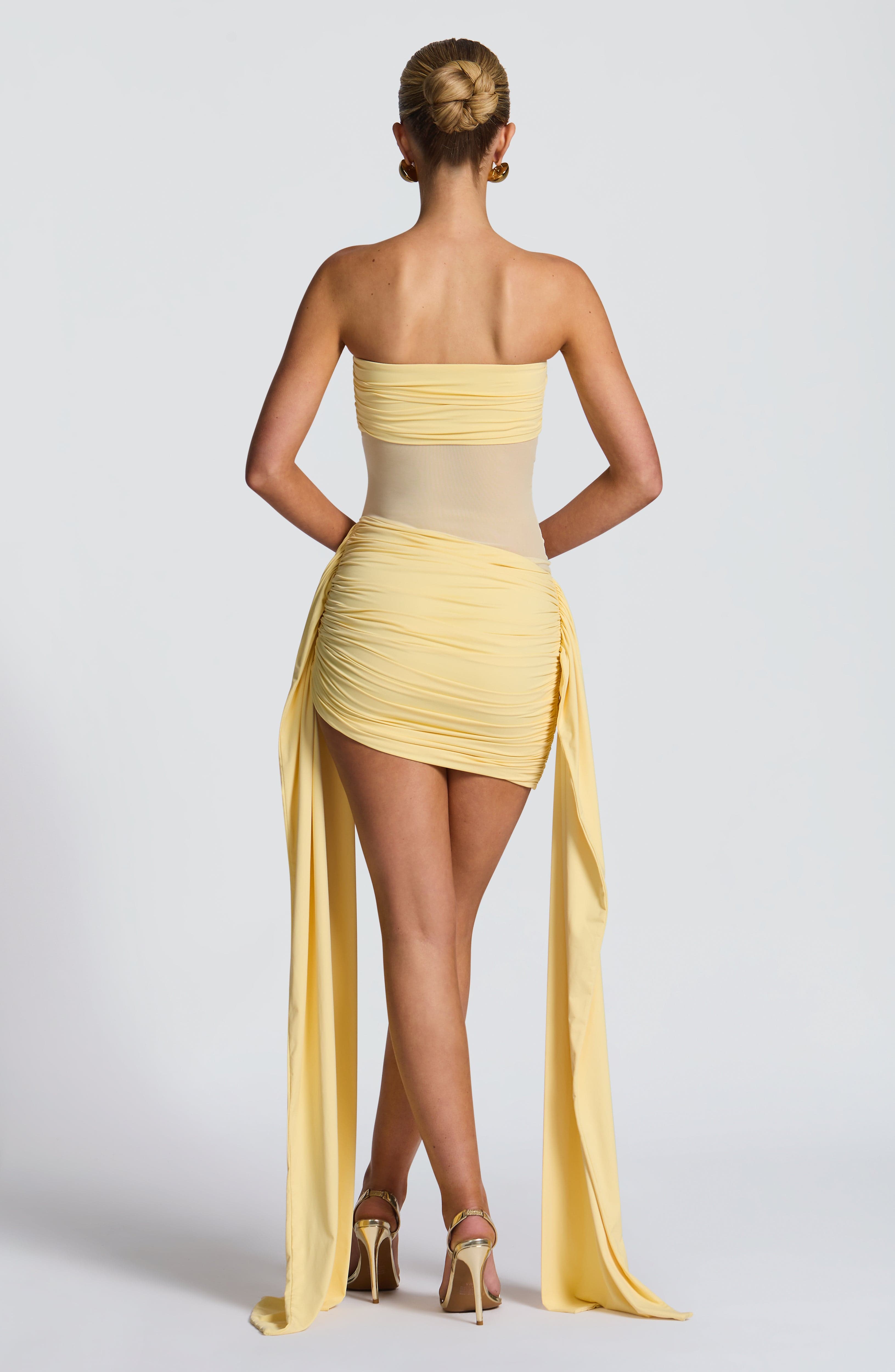Fiorella Mini Dress - Lemon - Napalia
