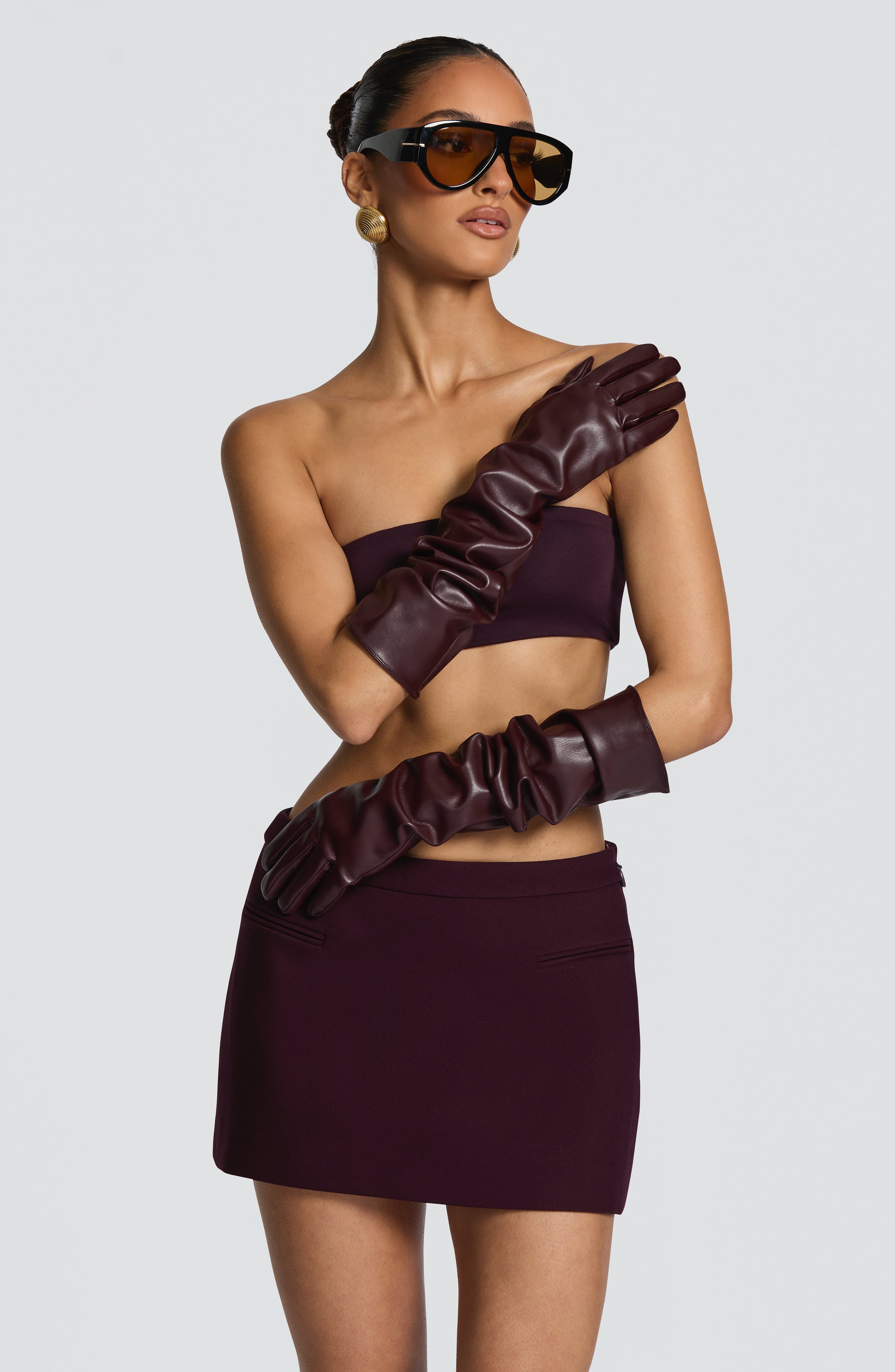 Frankie Gloves - Plum - Napalia