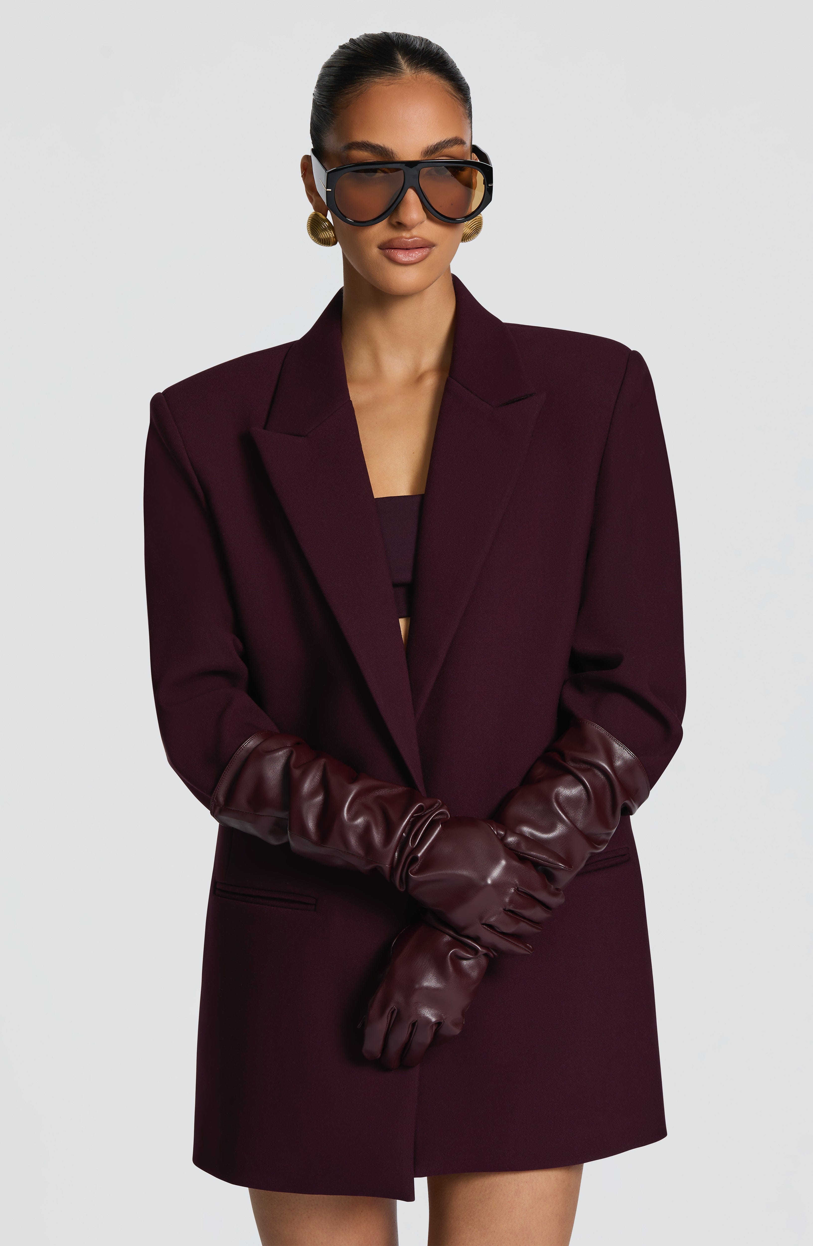 Frankie Gloves - Plum - Napalia