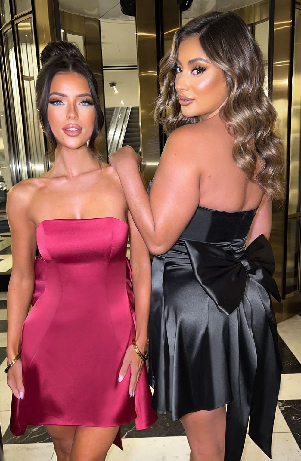 Freja Mini Dress - Burgundy - Napalia