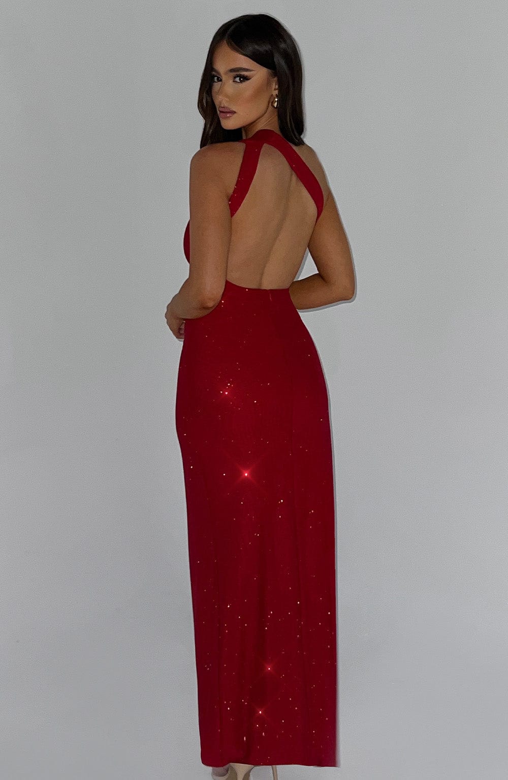 Genevieve Maxi Dress - Red Sparkle - Napalia