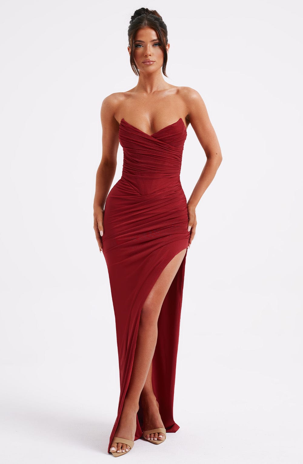 Giovanna Maxi Dress - Wine - Napalia