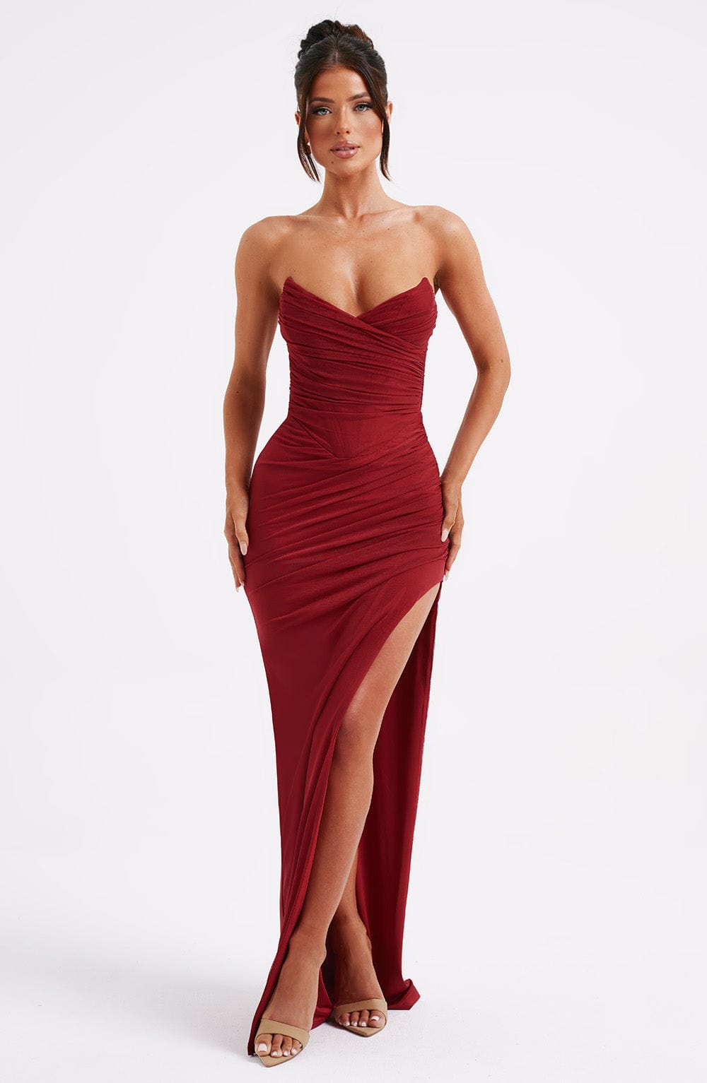 Giovanna Maxi Dress - Wine - Napalia