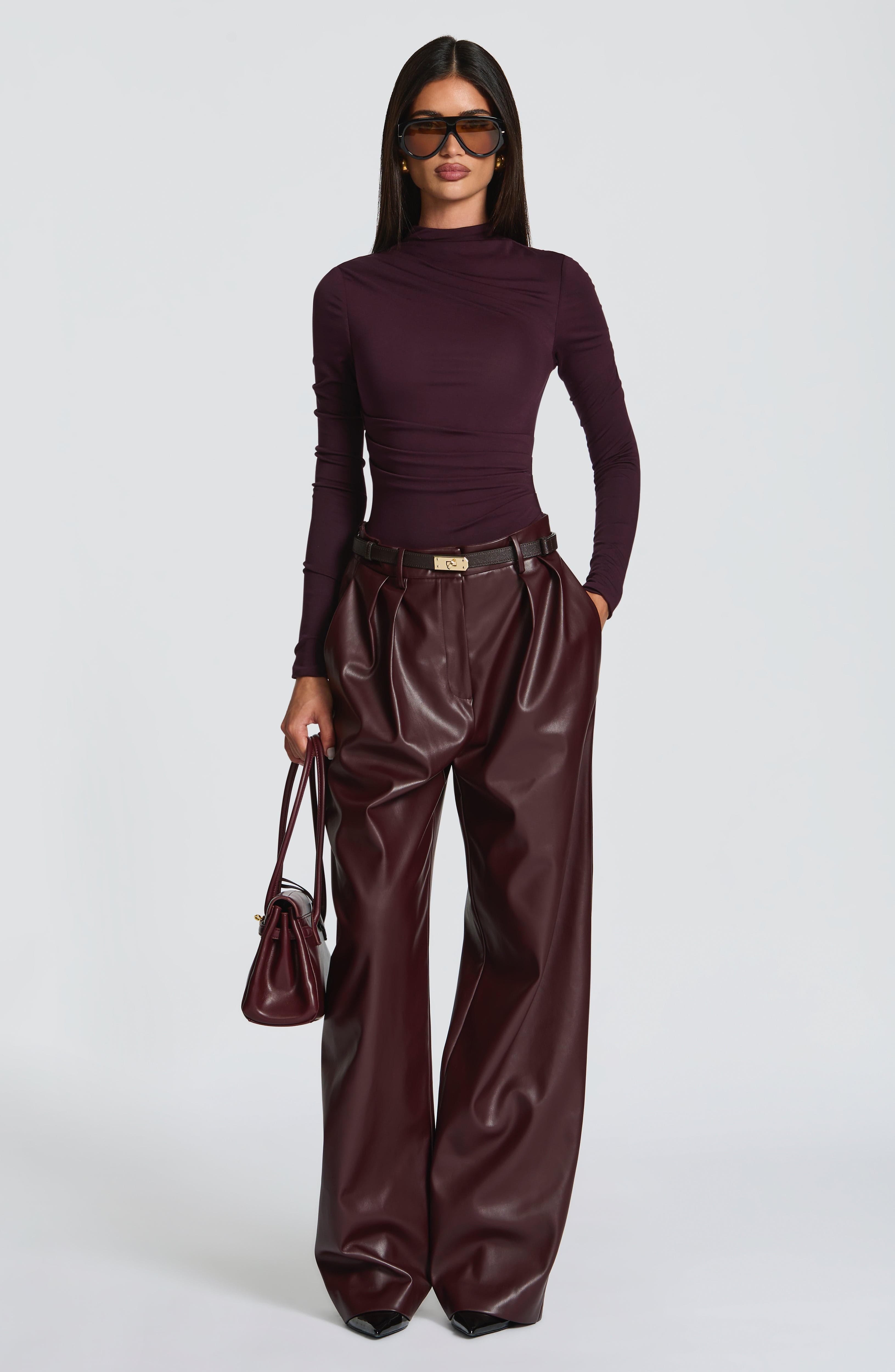 Glenda Pants - Plum - Napalia