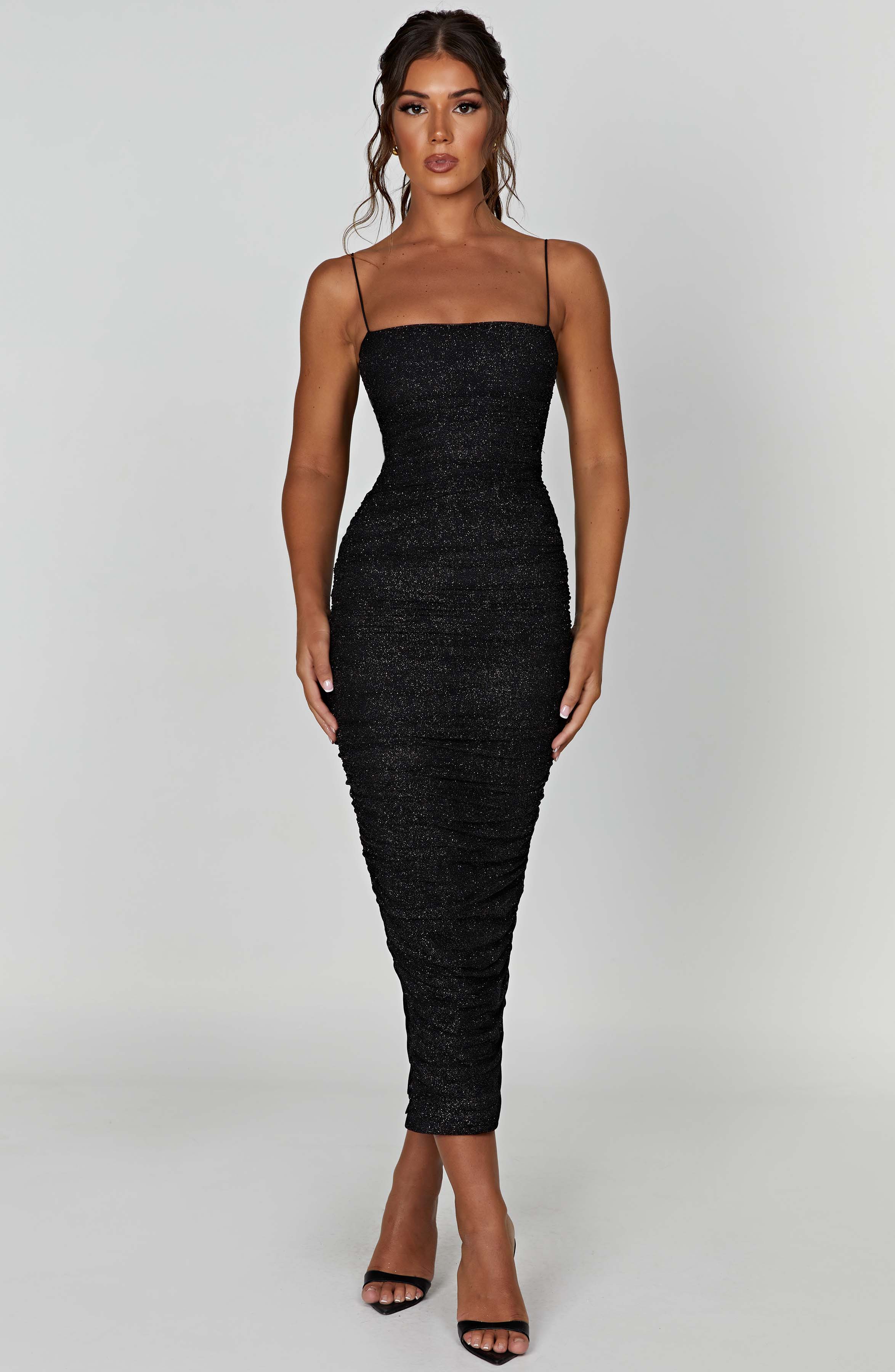 Gracie Maxi Dress - Black Sparkle - Napalia