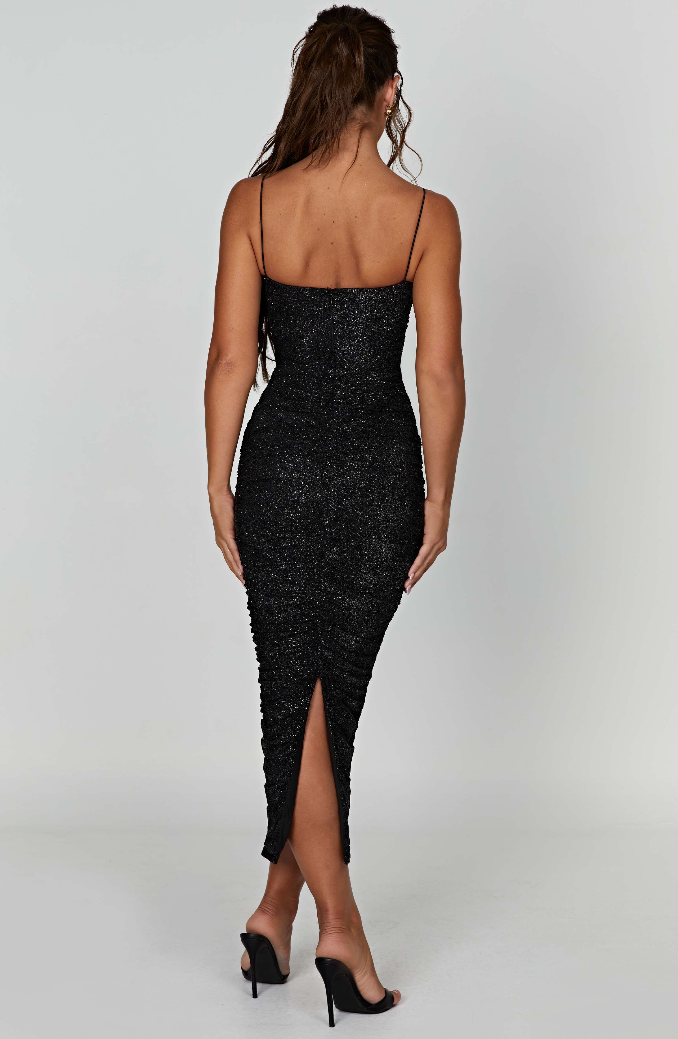 Gracie Maxi Dress - Black Sparkle - Napalia